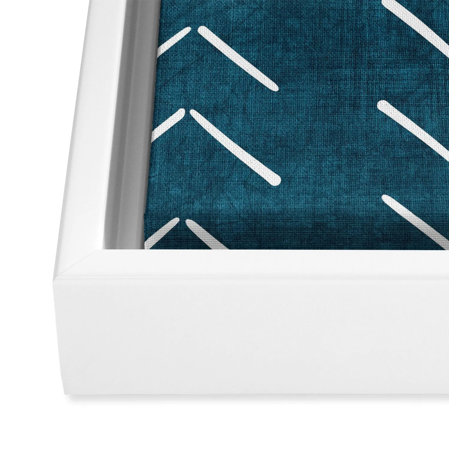 Mud Cloth Big Arrows in Teal Art Canvas