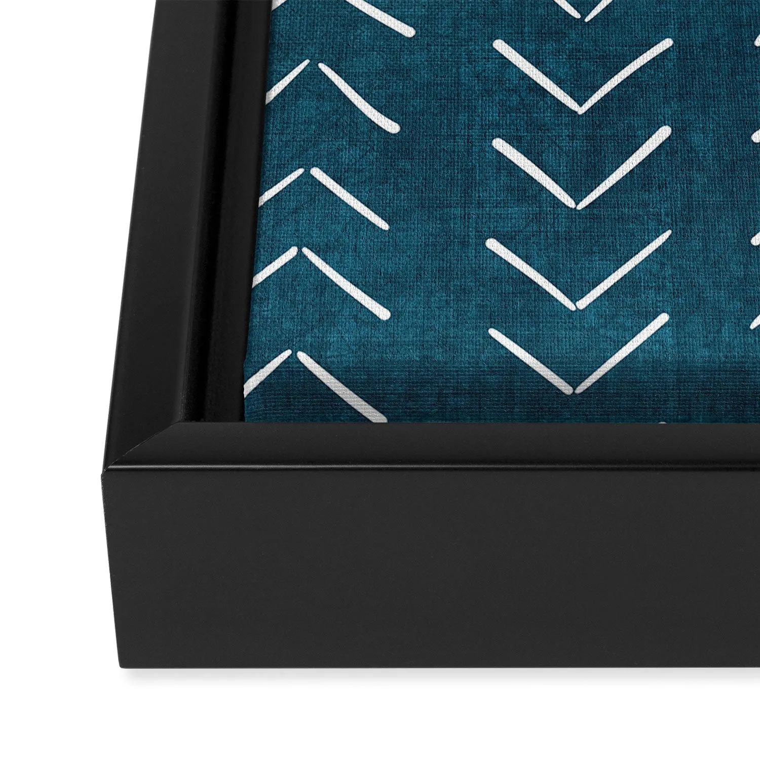 Mud Cloth Big Arrows in Teal Art Canvas