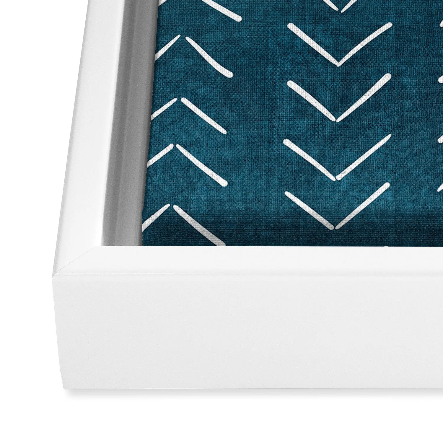 Mud Cloth Big Arrows in Teal Art Canvas