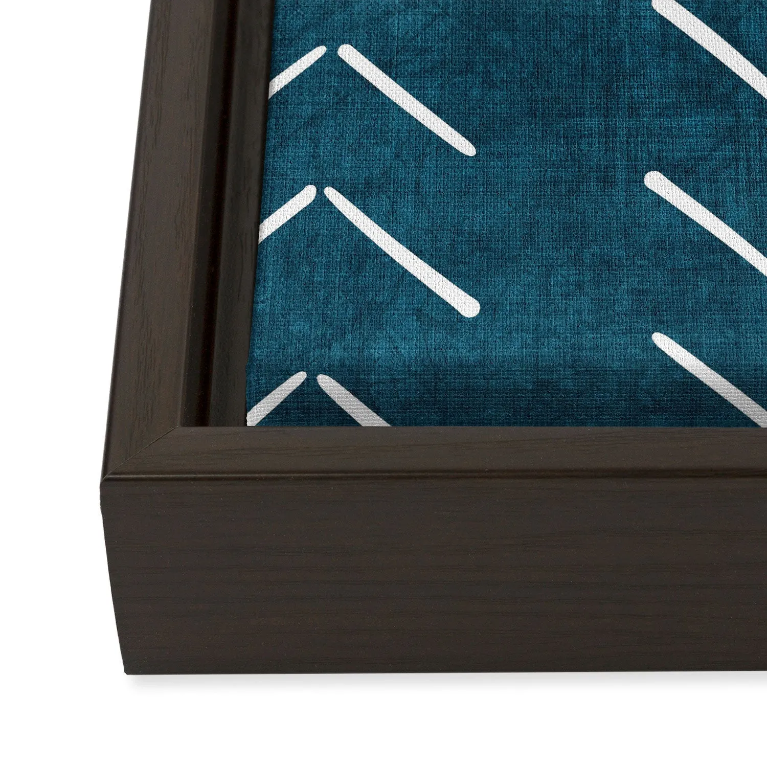 Mud Cloth Big Arrows in Teal Art Canvas