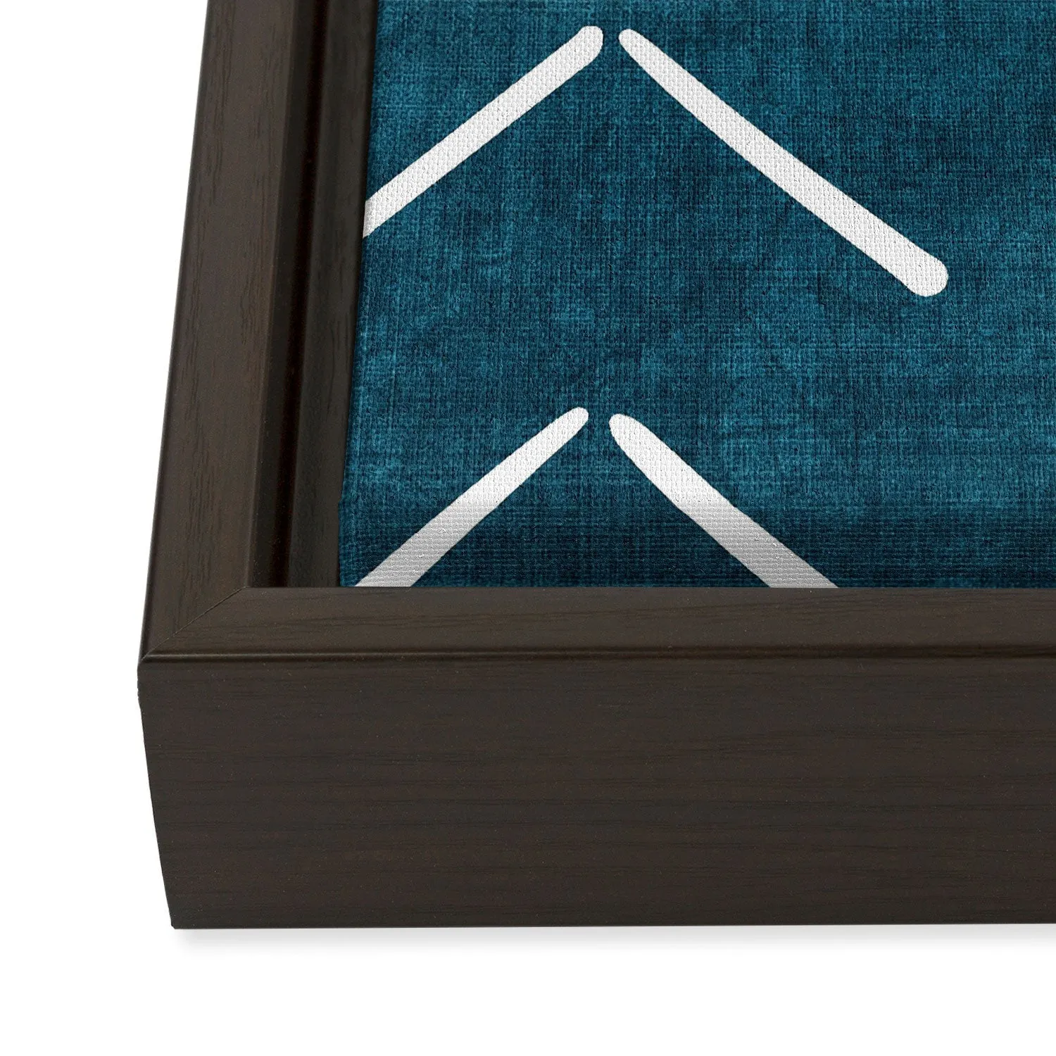 Mud Cloth Big Arrows in Teal Art Canvas