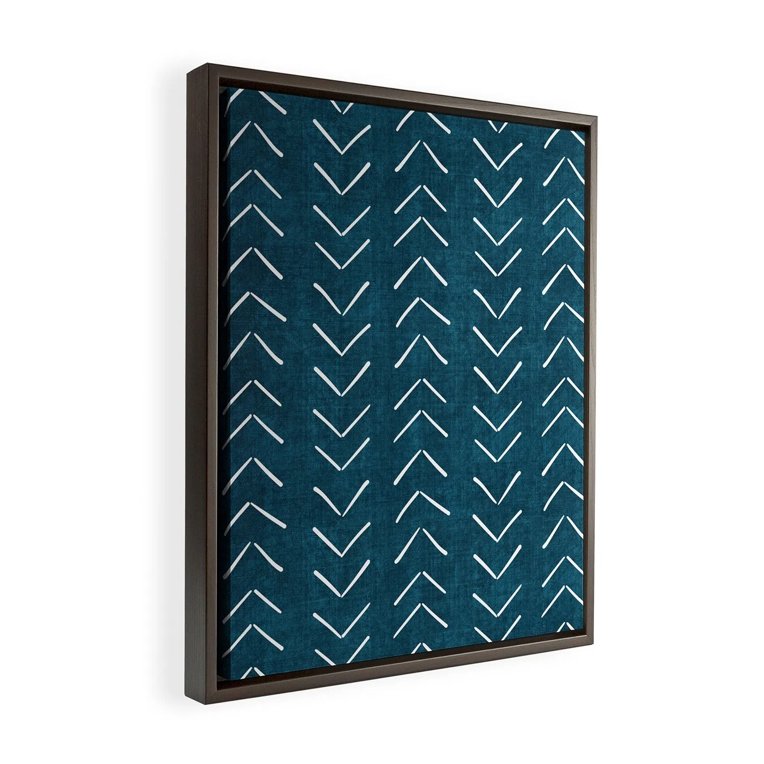 Mud Cloth Big Arrows in Teal Art Canvas