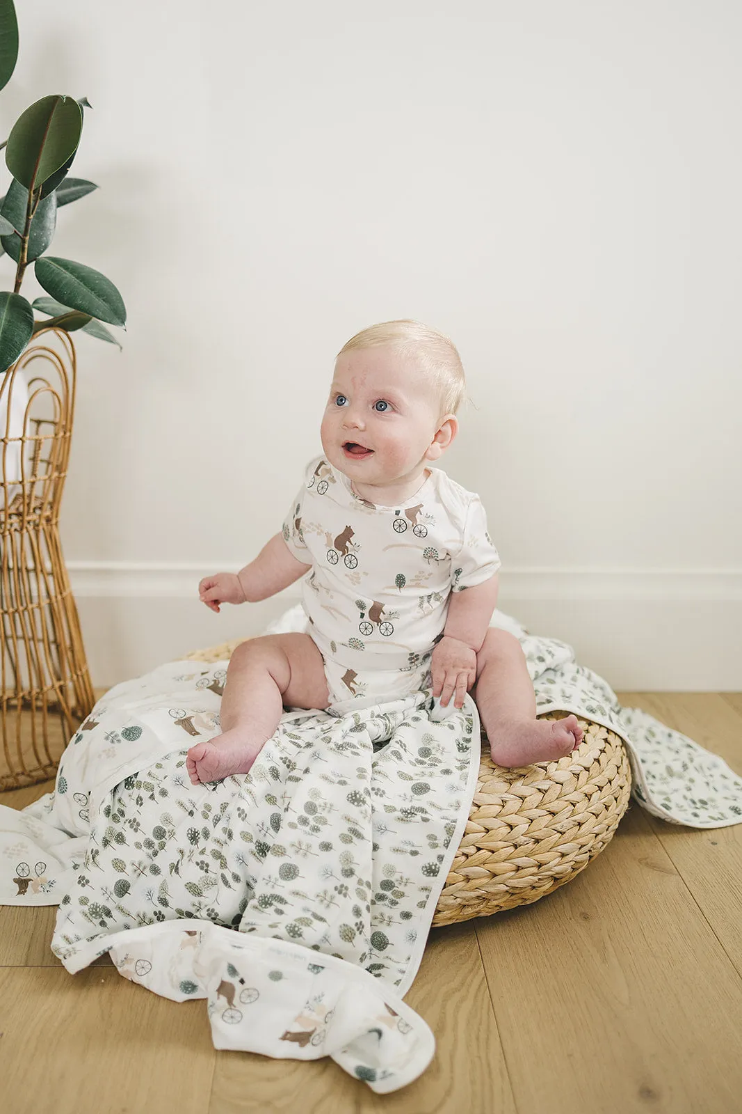 Muslin Quilt - Bears on Bikes