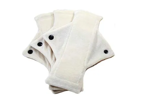 Natural Un-Dyed Organic Bamboo Heavy Flow Day Pads -One Dozen