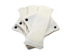 Natural Un-Dyed Organic Bamboo Heavy Flow Day Pads -One Dozen