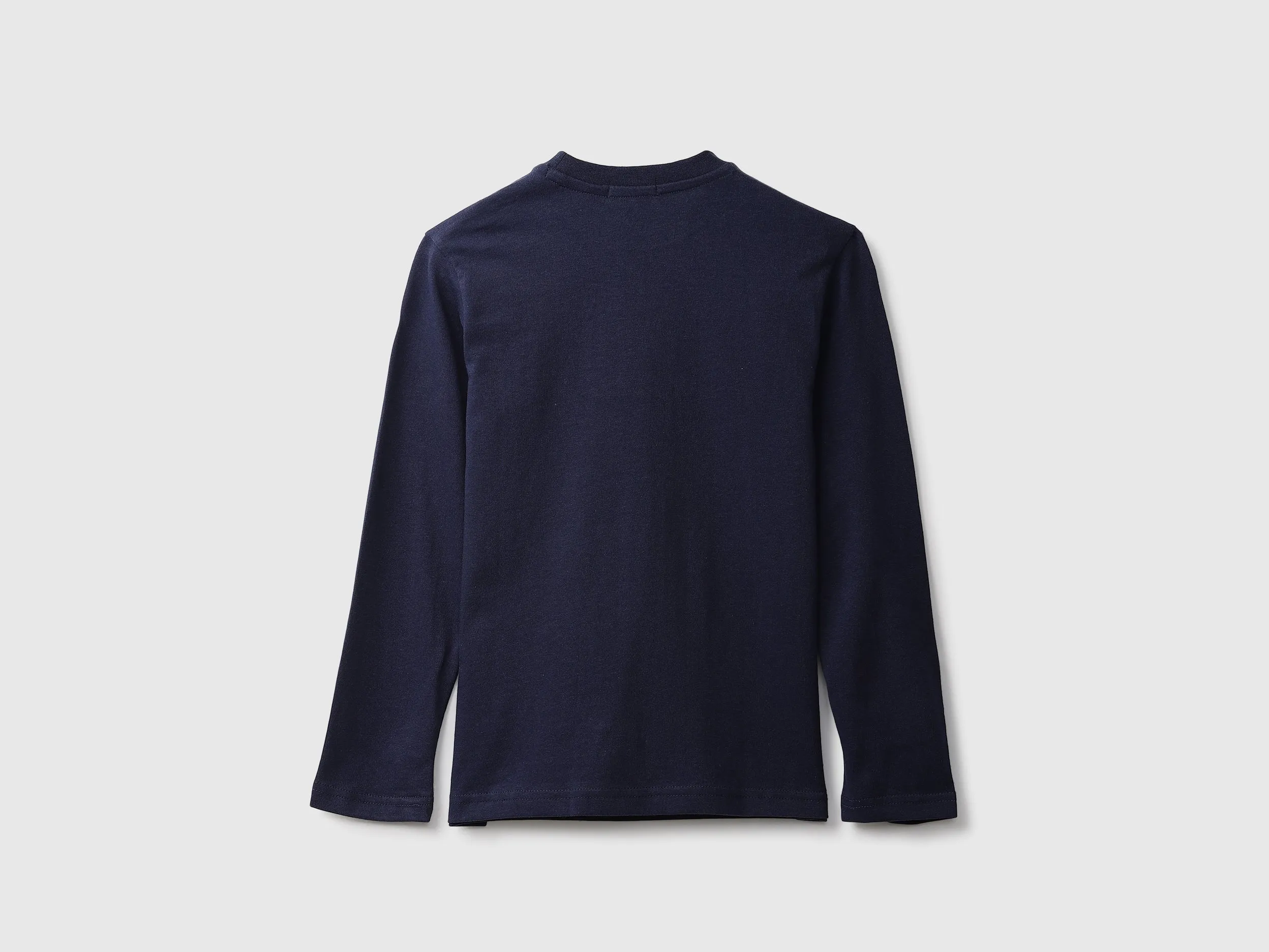Navy Blue Embroidered T-Shirt