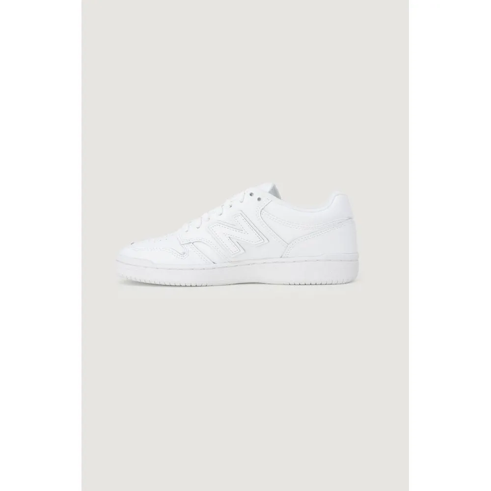 New Balance White Artificial Leather Sneaker