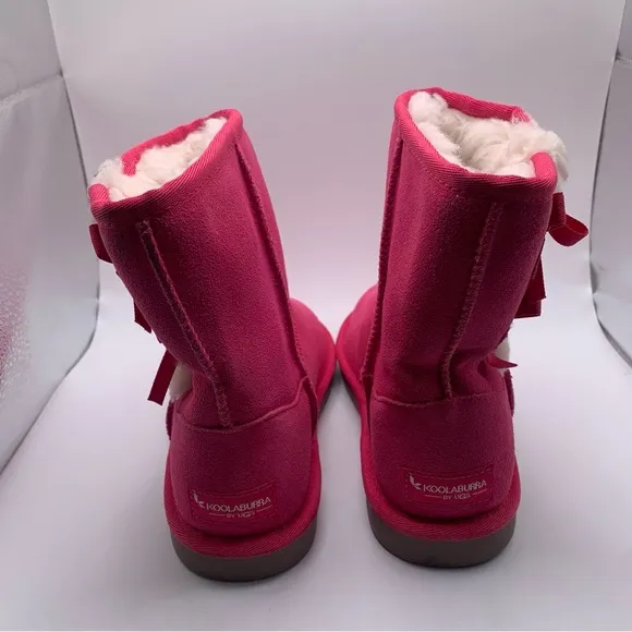 NWOB Koolaburra by UGG Girls' Victoria Short Boot Pink US2 big kid Girl 1083
