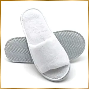 Open Toe Fleece Slippers: Standard Size