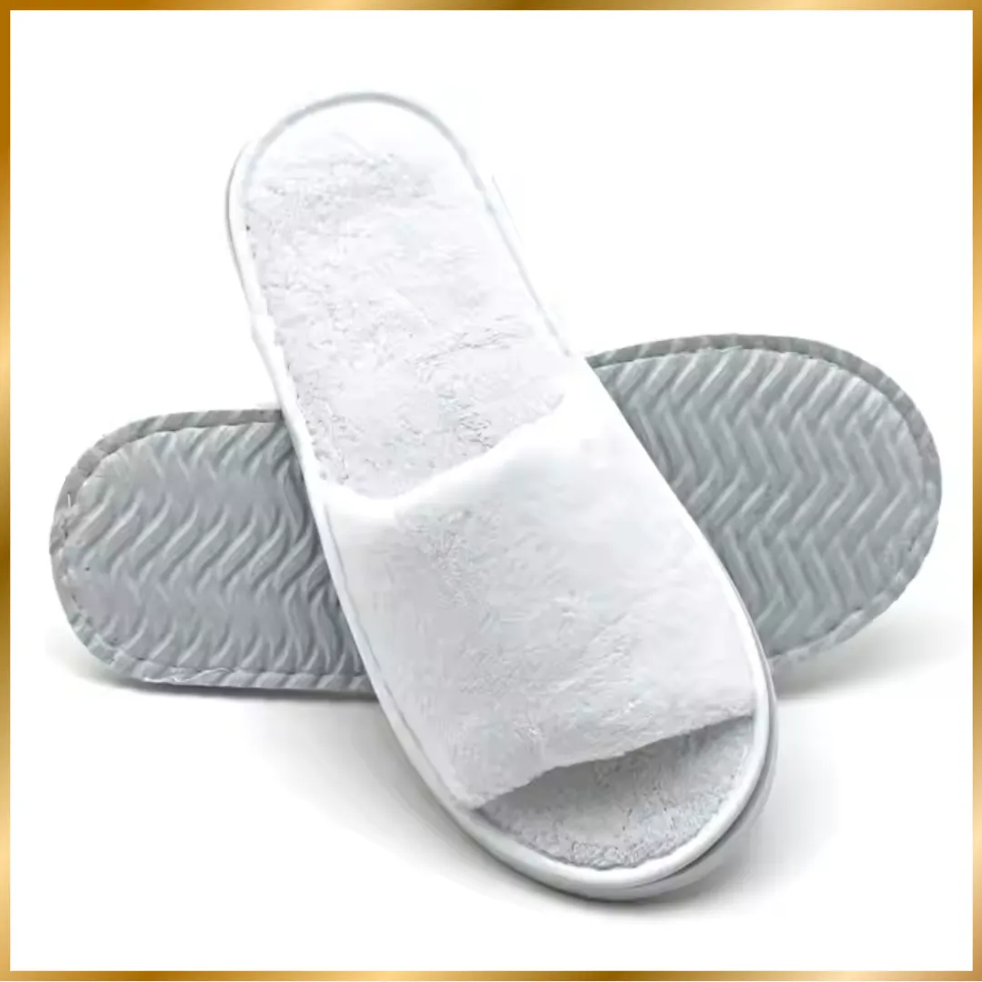 Open Toe Fleece Slippers: Standard Size