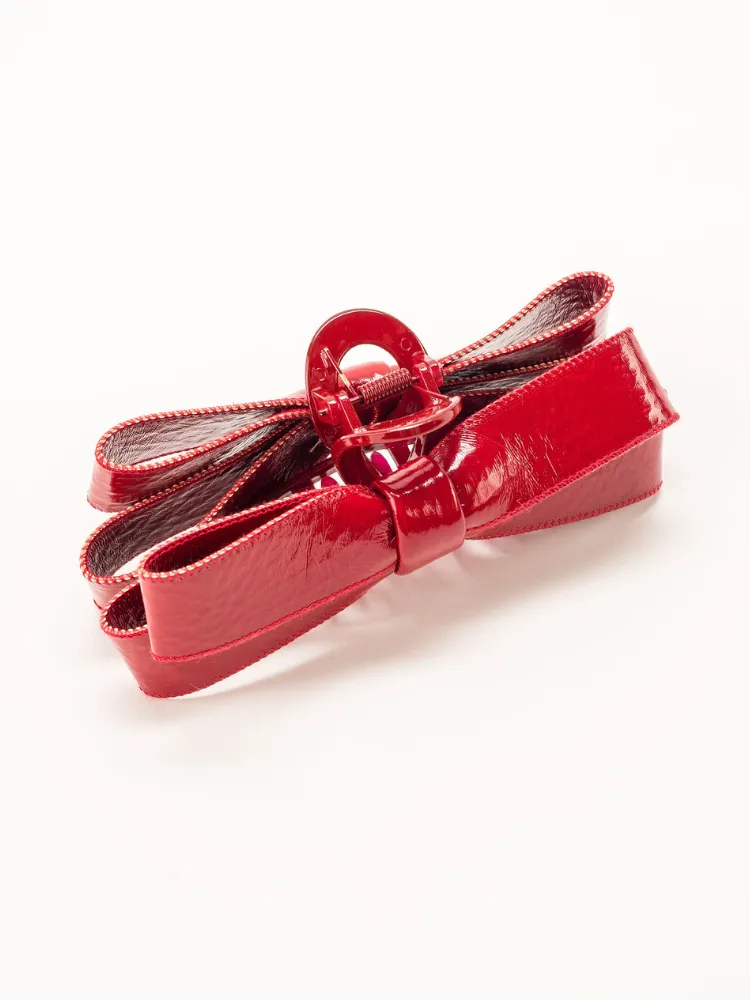 Paige Bow Hair Claw - Red