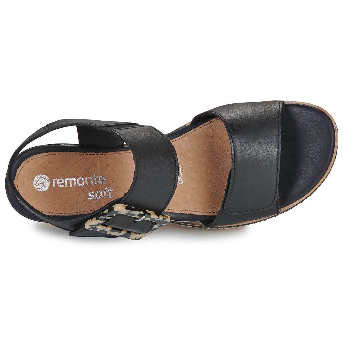 Paloma Black Leather Sandals