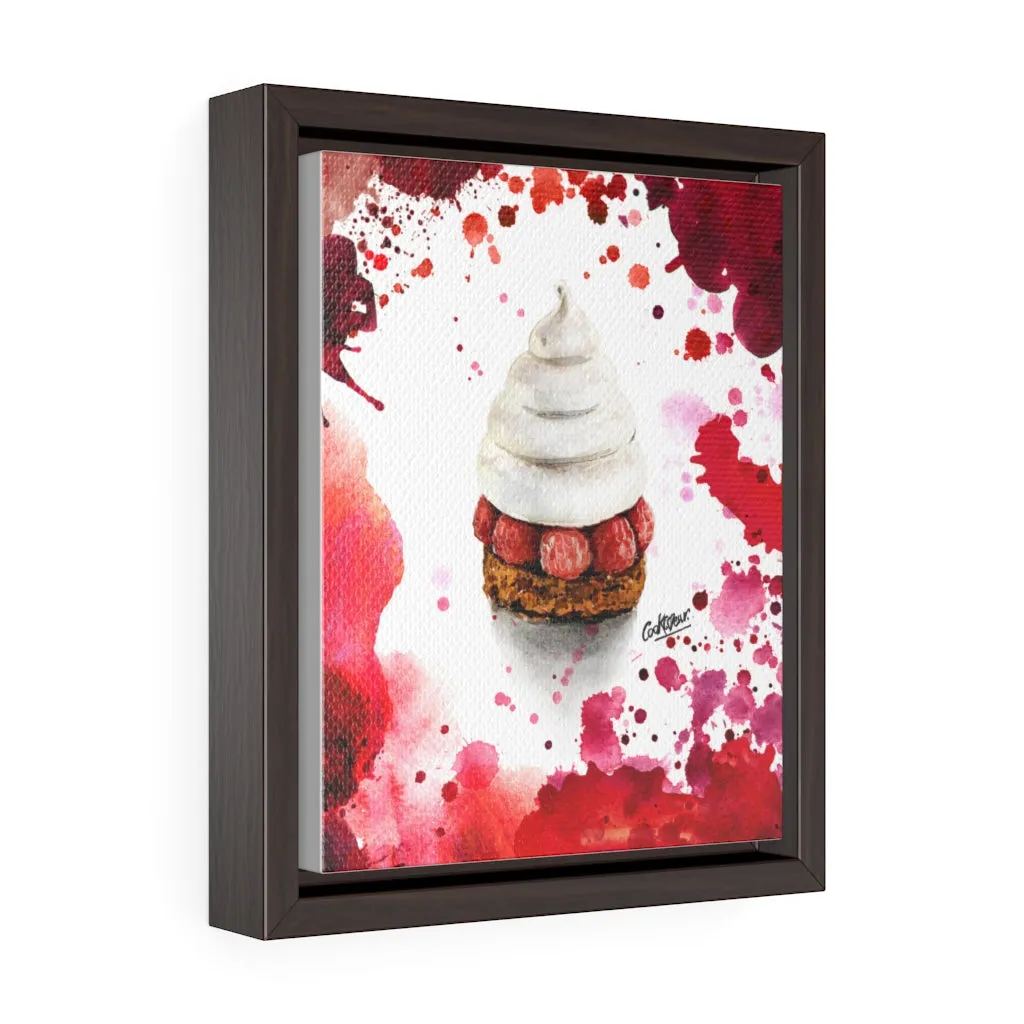 Pavlov Framboise Watercolor Small Framed Canvas