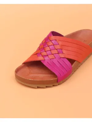 Peach Huarache Slides