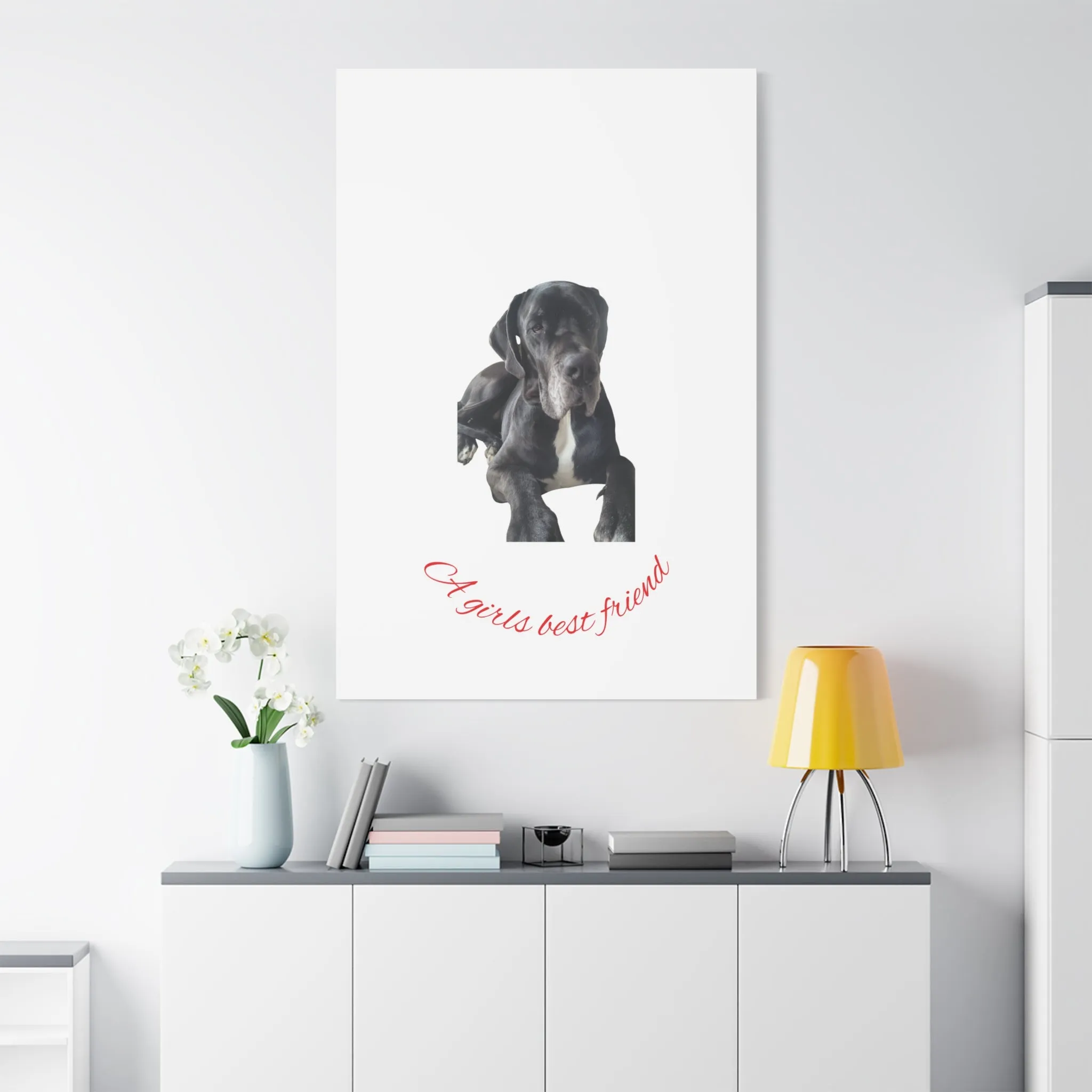 Personalized Dog Portrait Canvas Art - Custom Matte Wall Decor