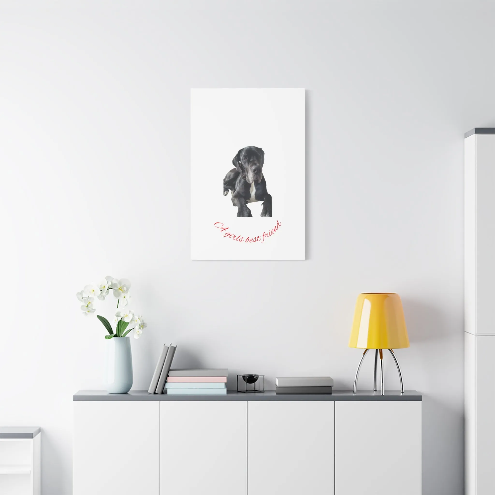 Personalized Dog Portrait Canvas Art - Custom Matte Wall Decor