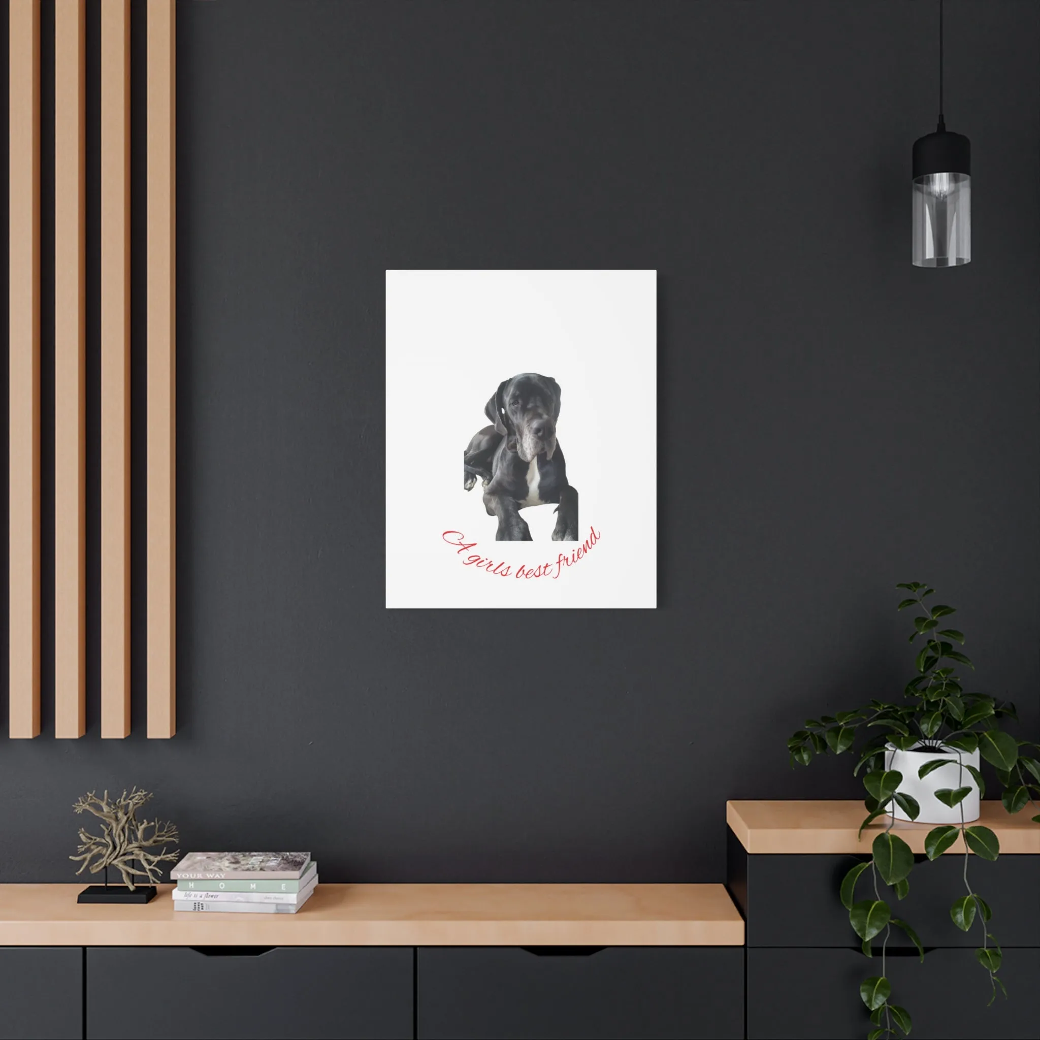 Personalized Dog Portrait Canvas Art - Custom Matte Wall Decor