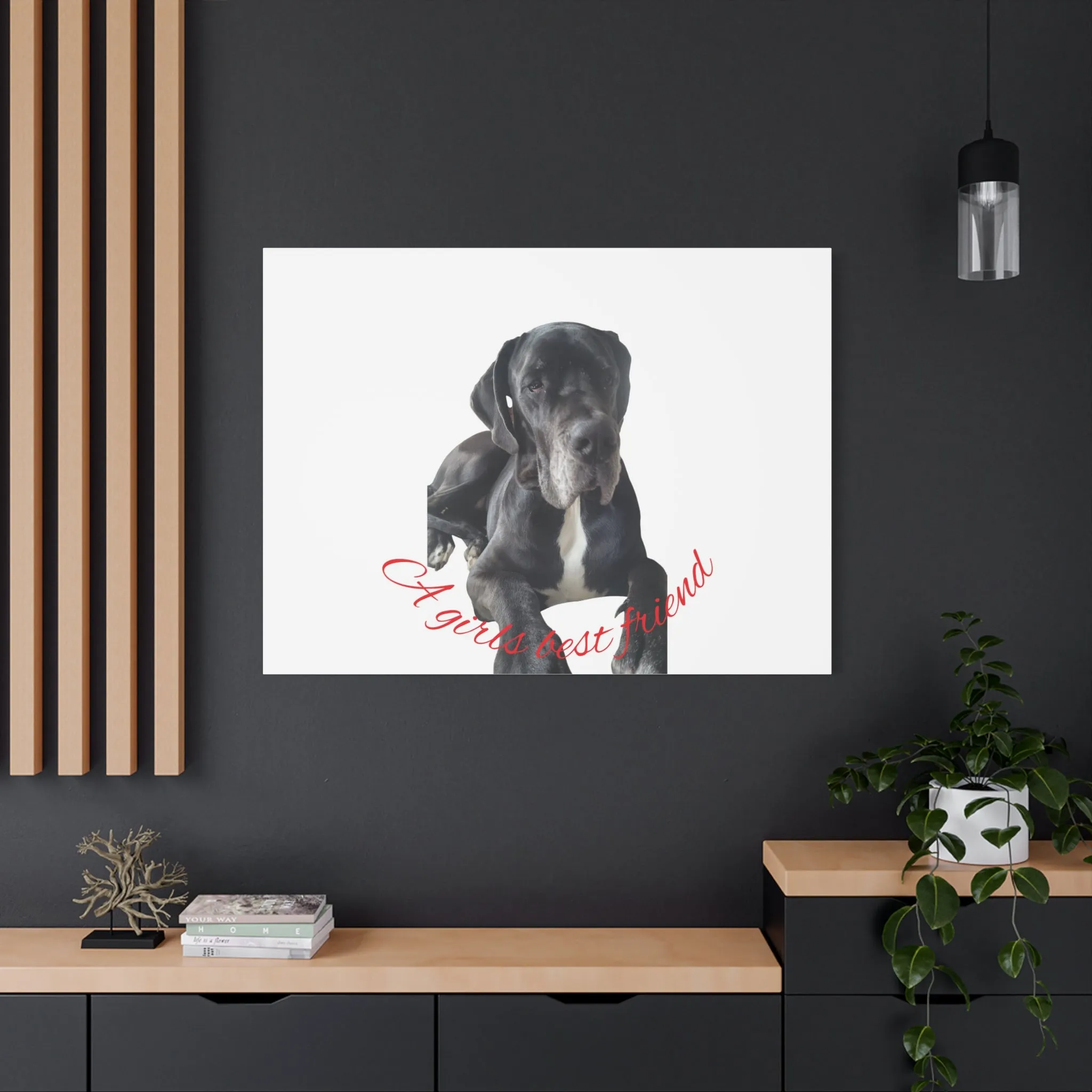Personalized Dog Portrait Canvas Art - Custom Matte Wall Decor