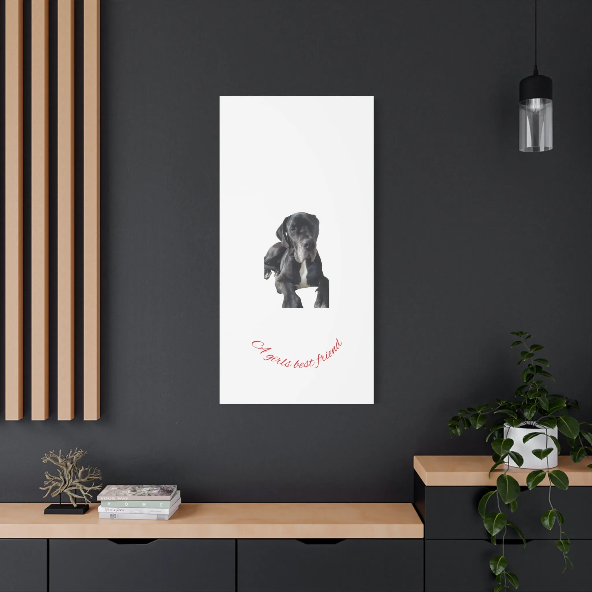 Personalized Dog Portrait Canvas Art - Custom Matte Wall Decor