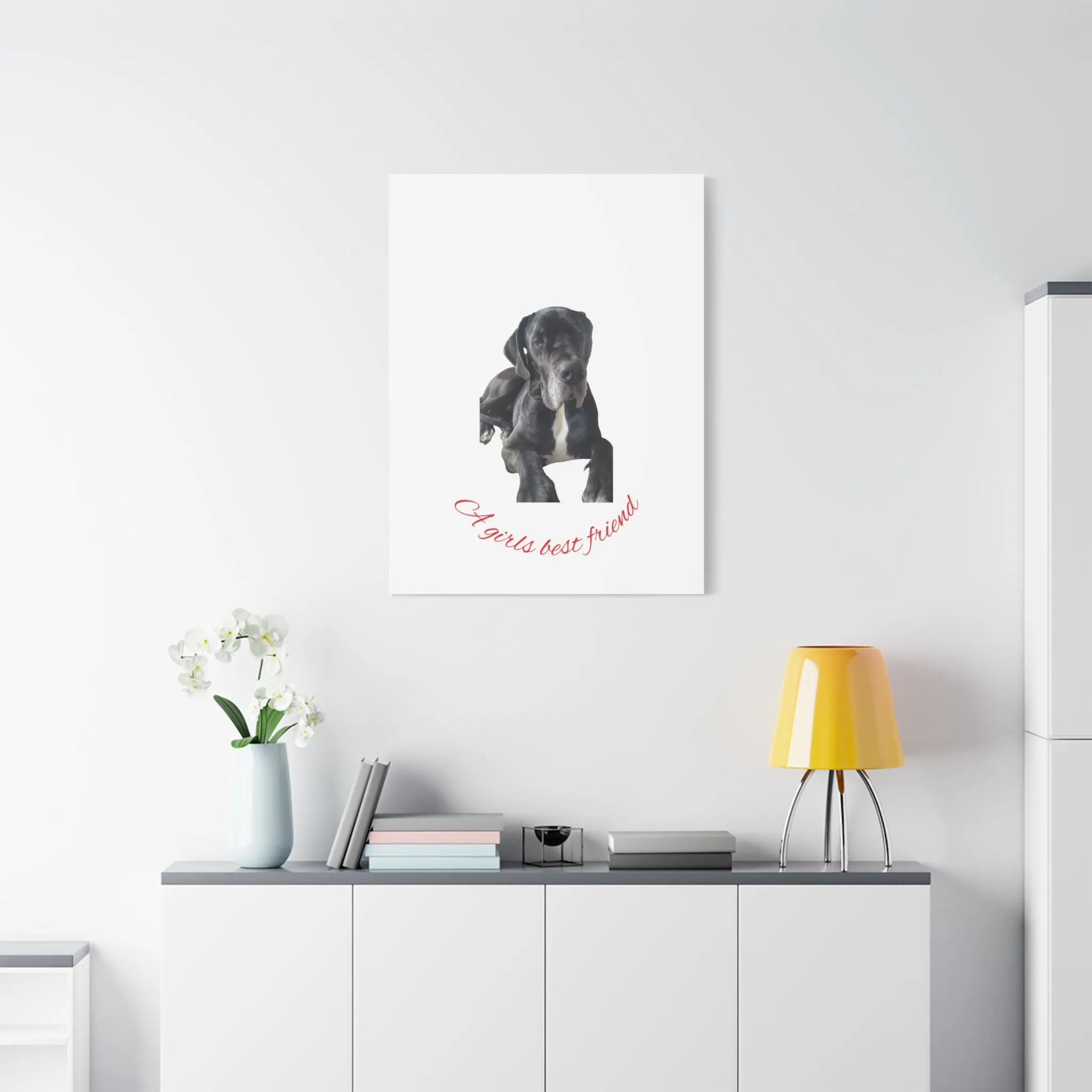 Personalized Dog Portrait Canvas Art - Custom Matte Wall Decor