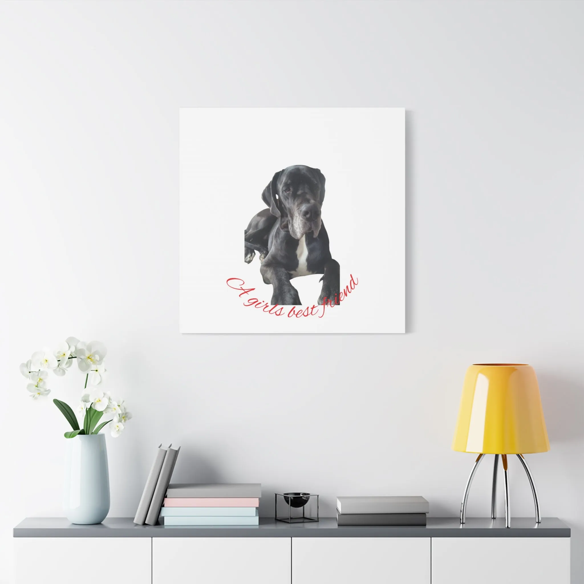 Personalized Dog Portrait Canvas Art - Custom Matte Wall Decor