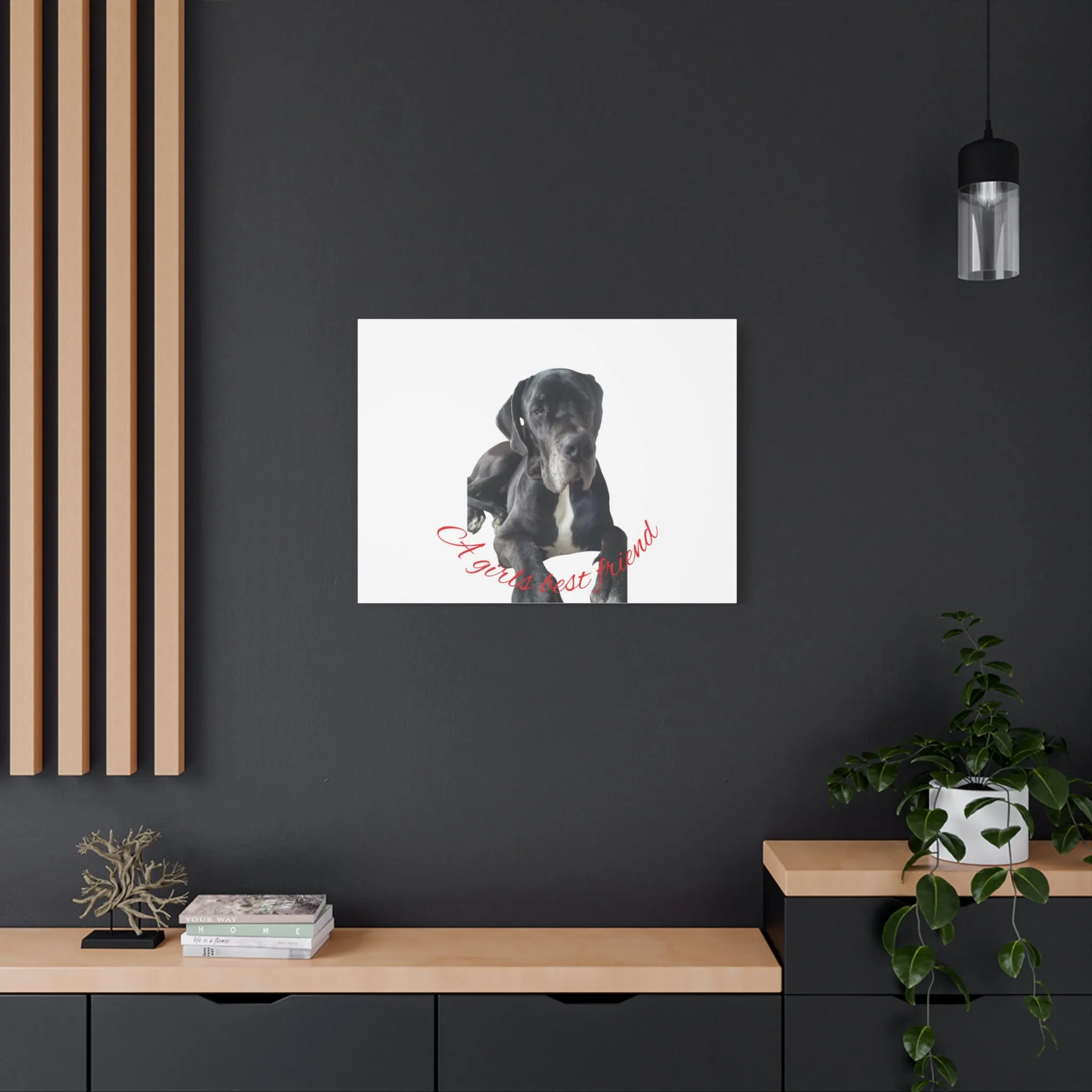 Personalized Dog Portrait Canvas Art - Custom Matte Wall Decor