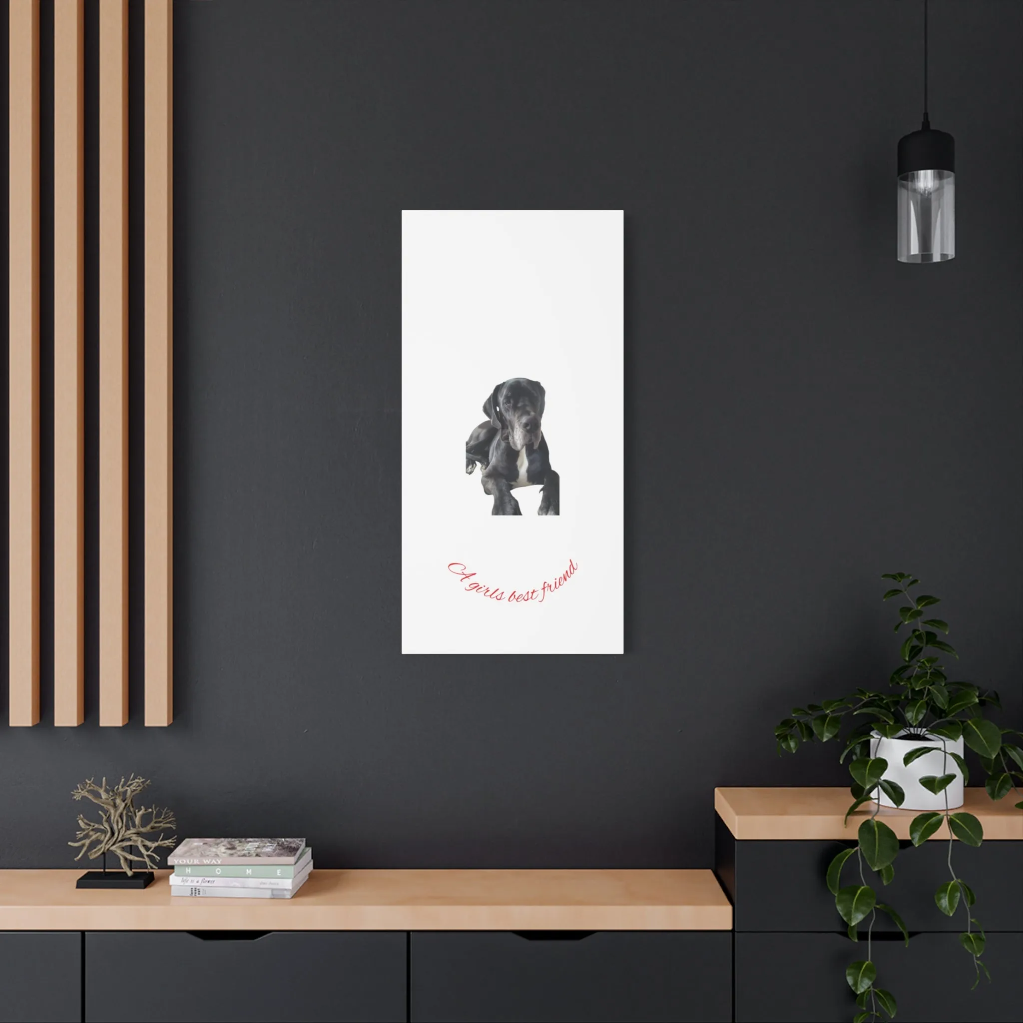 Personalized Dog Portrait Canvas Art - Custom Matte Wall Decor