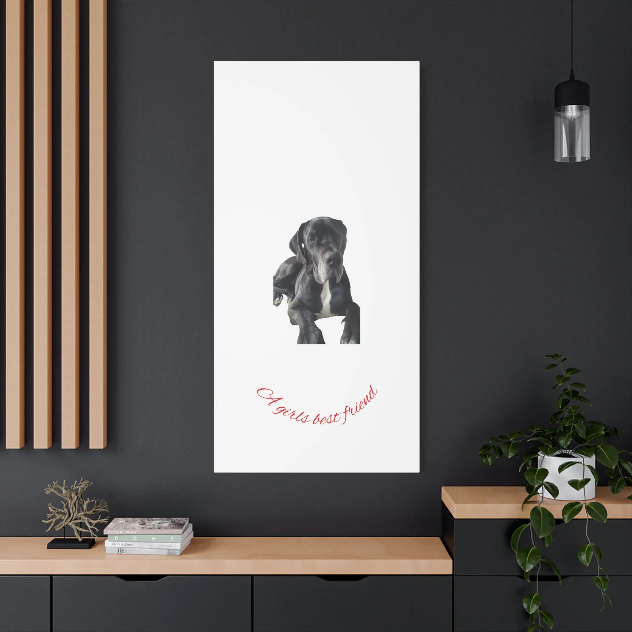 Personalized Dog Portrait Canvas Art - Custom Matte Wall Decor