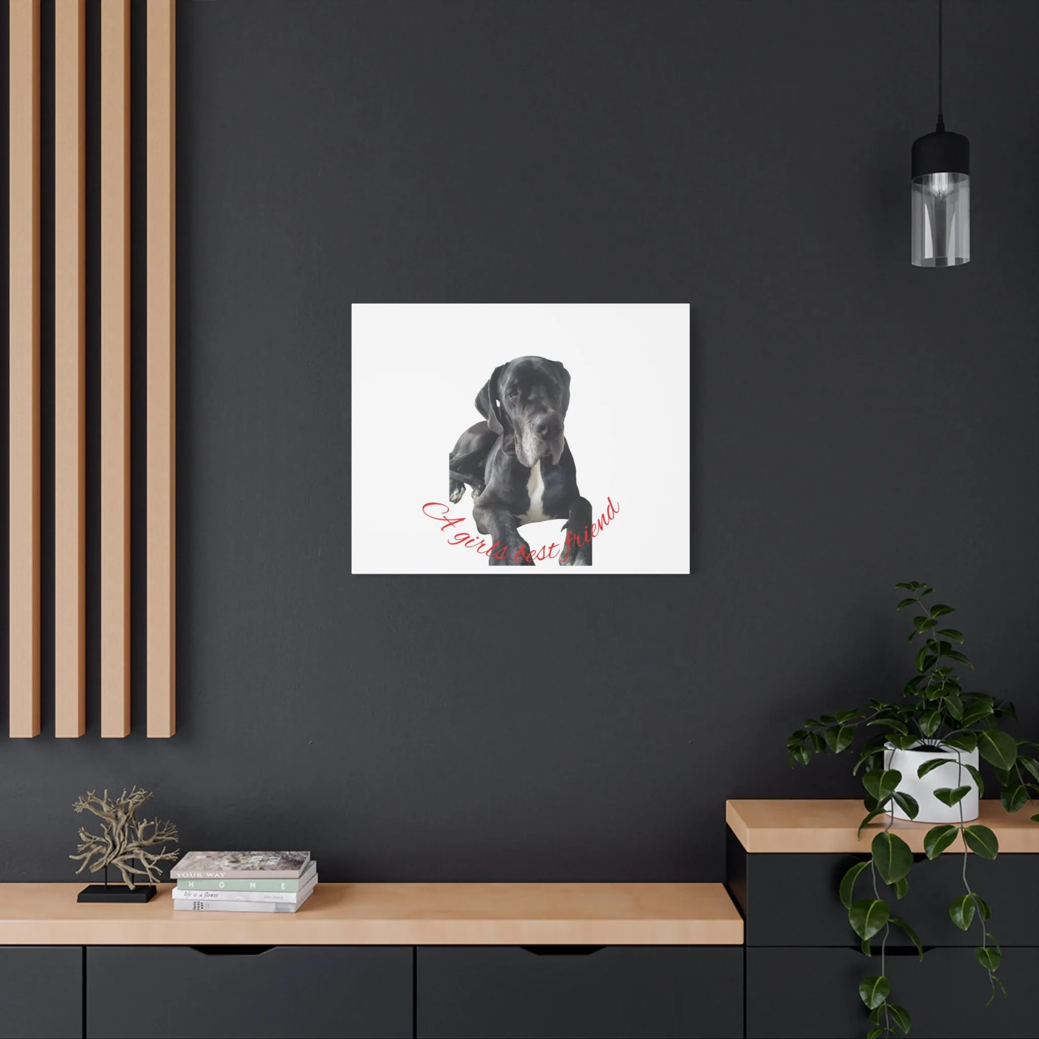 Personalized Dog Portrait Canvas Art - Custom Matte Wall Decor