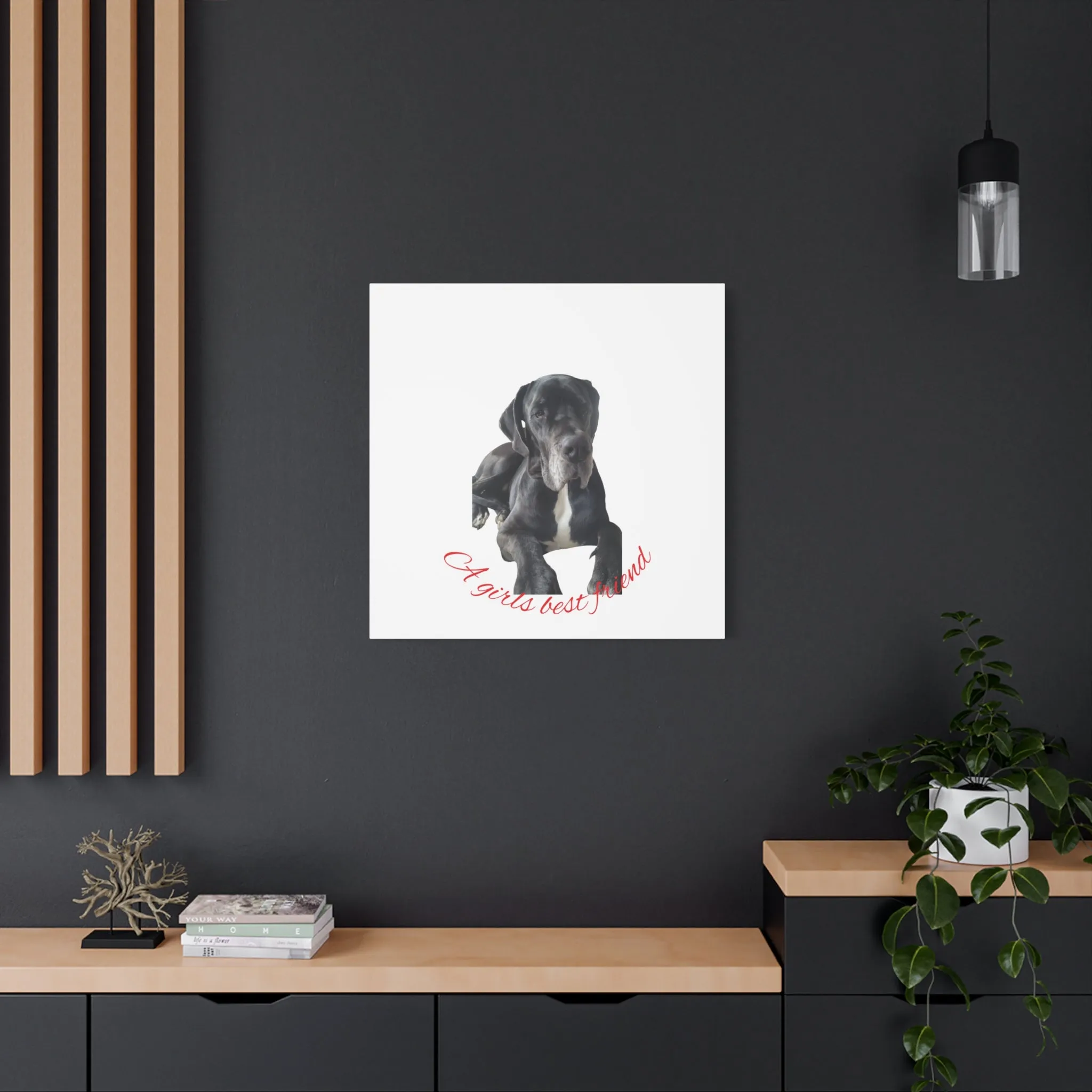 Personalized Dog Portrait Canvas Art - Custom Matte Wall Decor