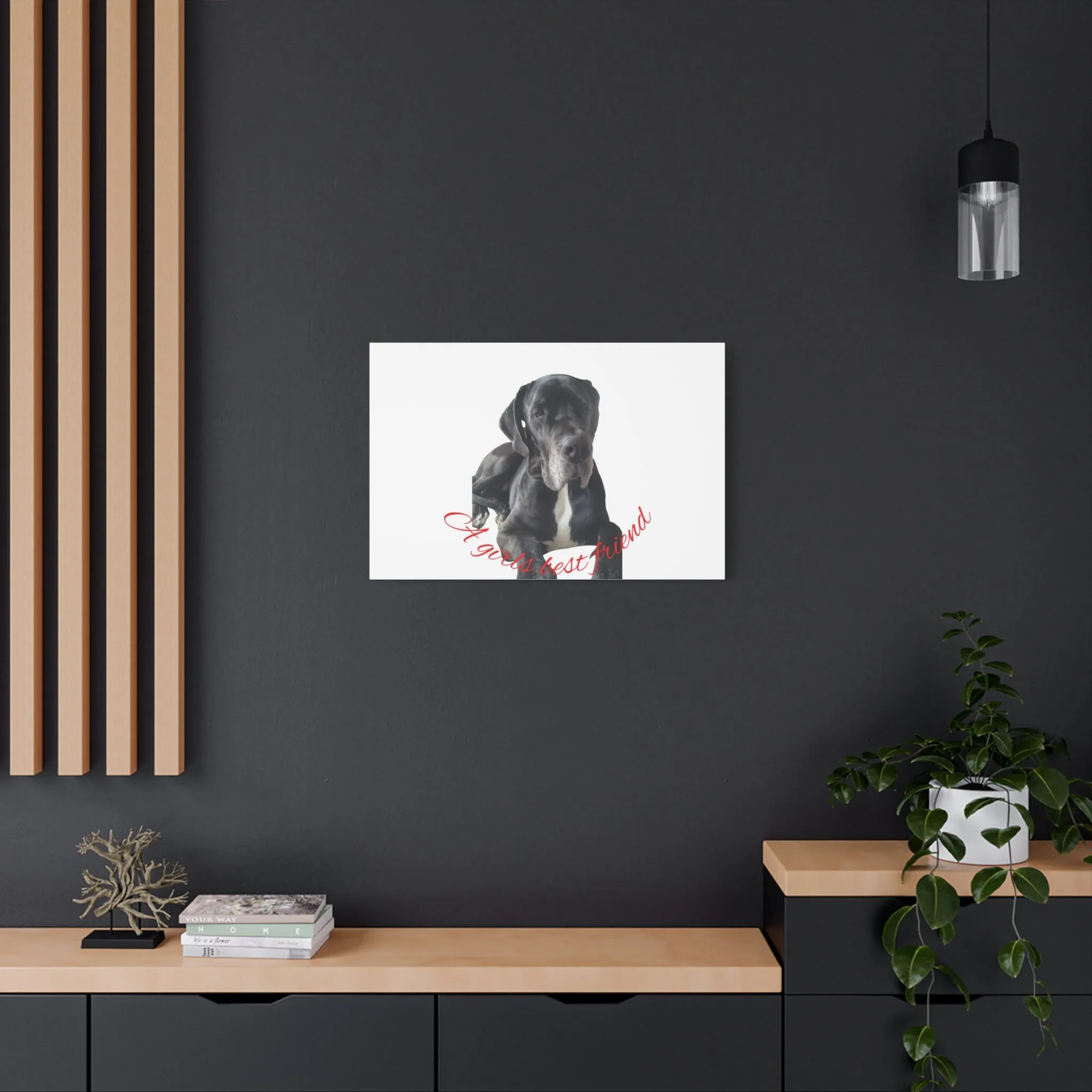 Personalized Dog Portrait Canvas Art - Custom Matte Wall Decor