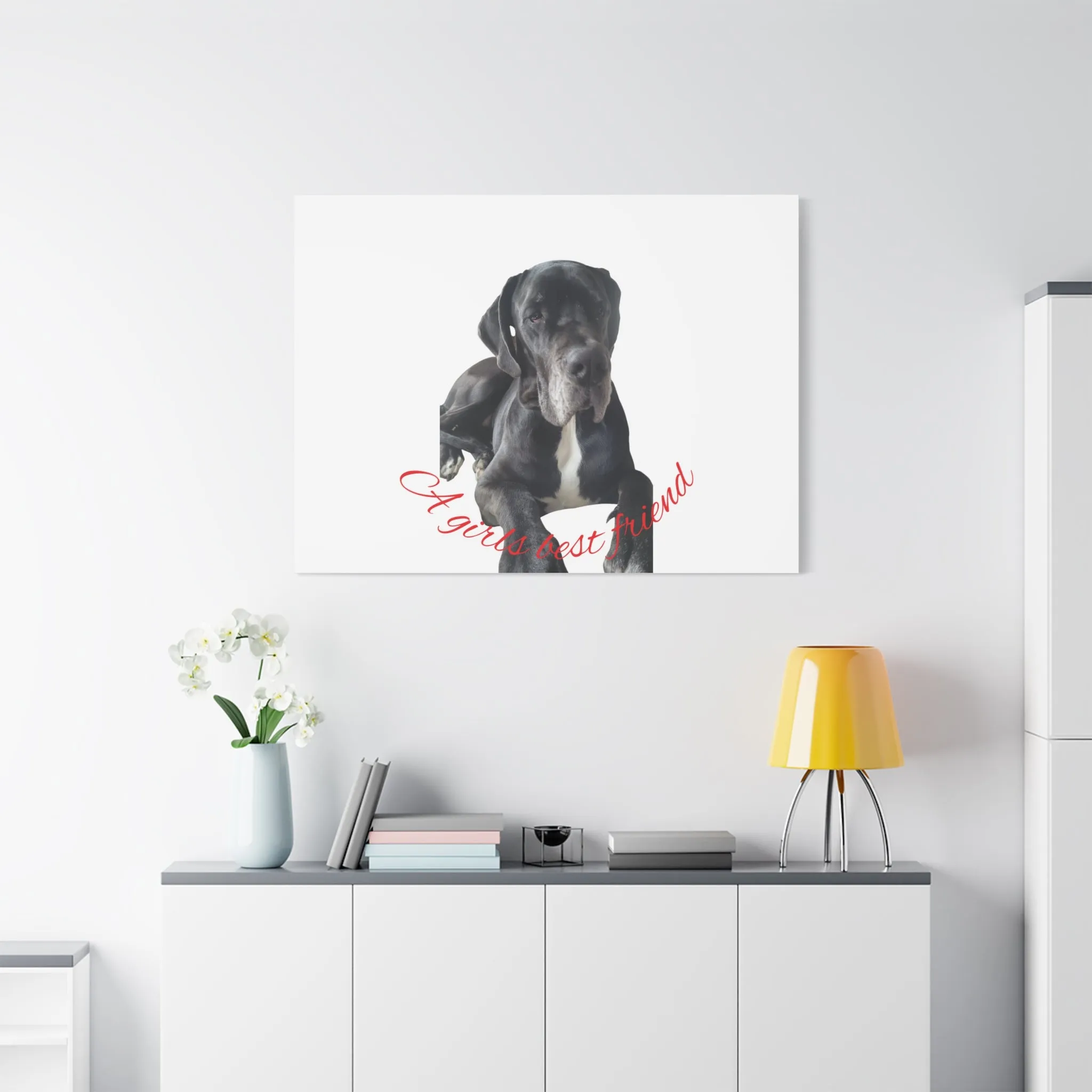 Personalized Dog Portrait Canvas Art - Custom Matte Wall Decor