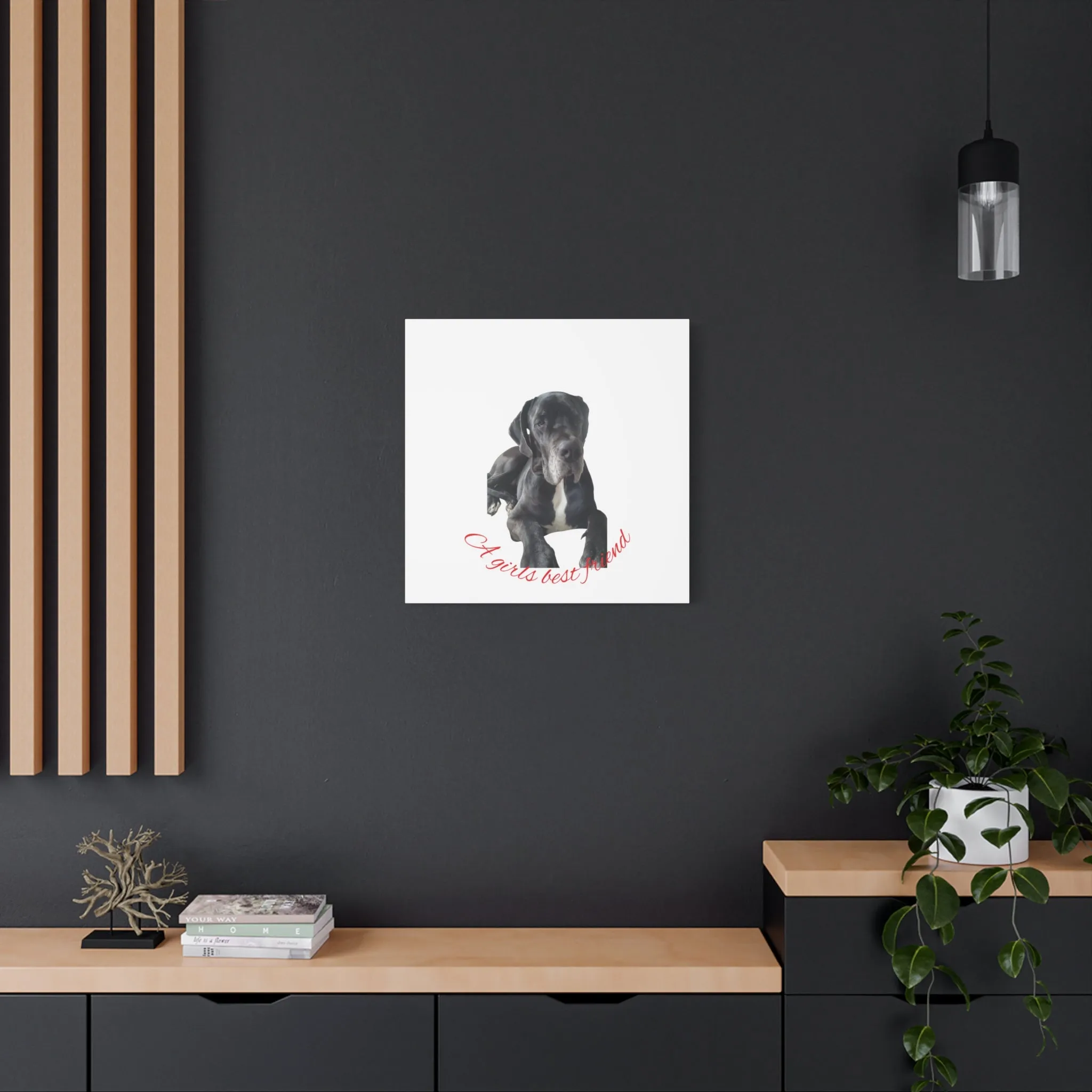 Personalized Dog Portrait Canvas Art - Custom Matte Wall Decor