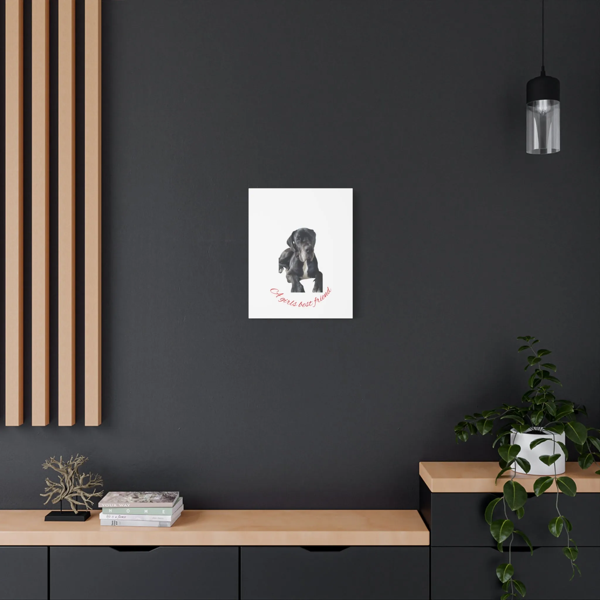 Personalized Dog Portrait Canvas Art - Custom Matte Wall Decor