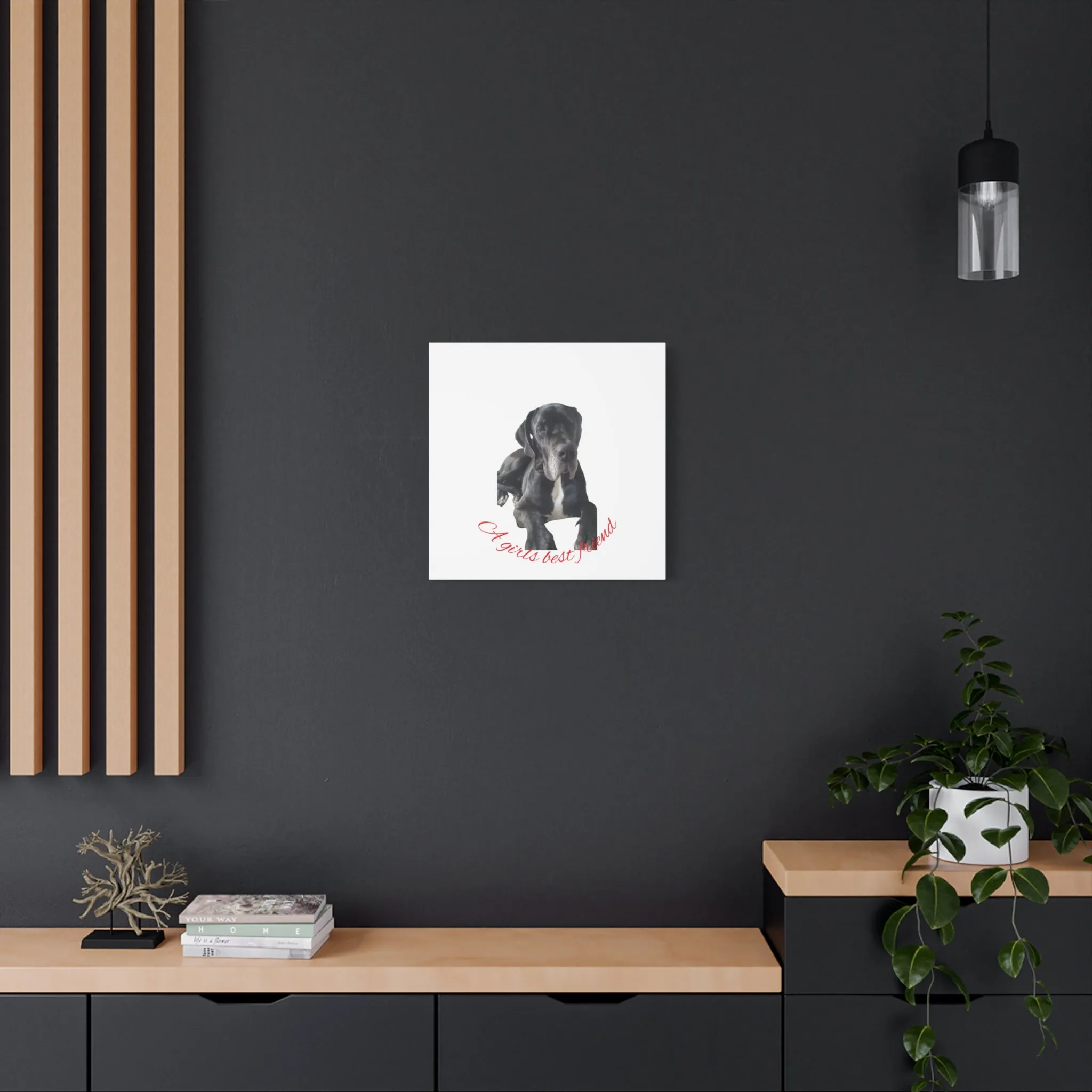 Personalized Dog Portrait Canvas Art - Custom Matte Wall Decor