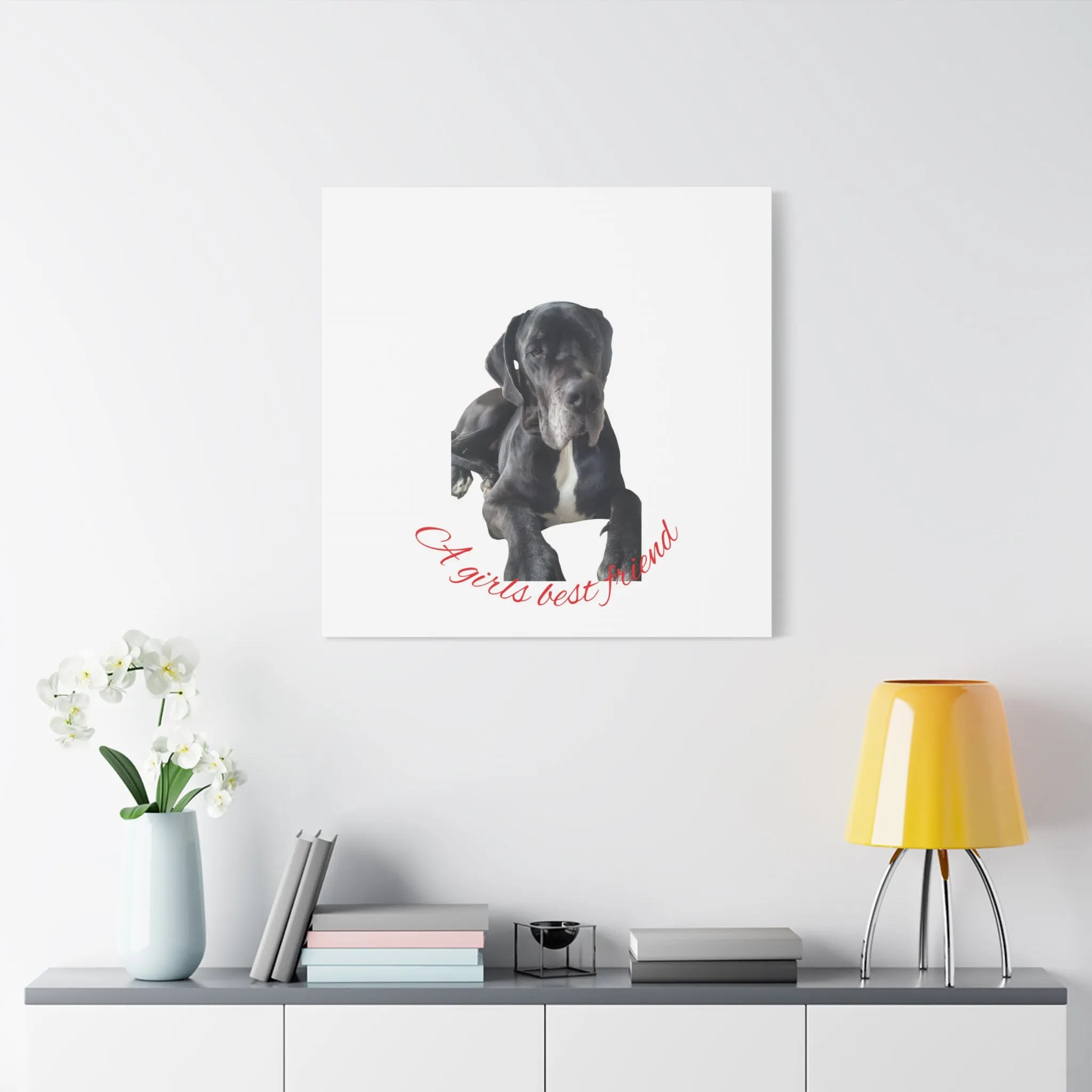 Personalized Dog Portrait Canvas Art - Custom Matte Wall Decor