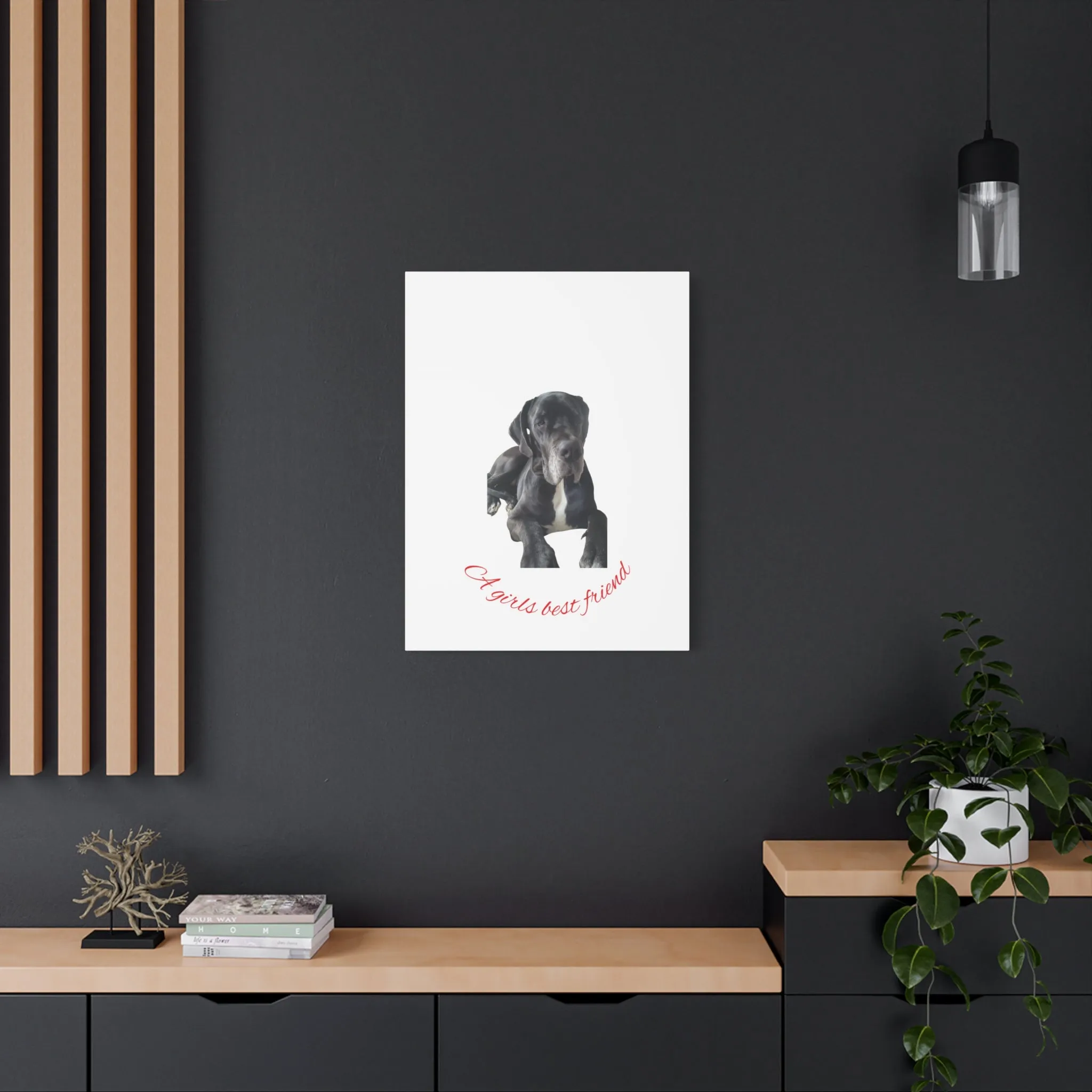 Personalized Dog Portrait Canvas Art - Custom Matte Wall Decor