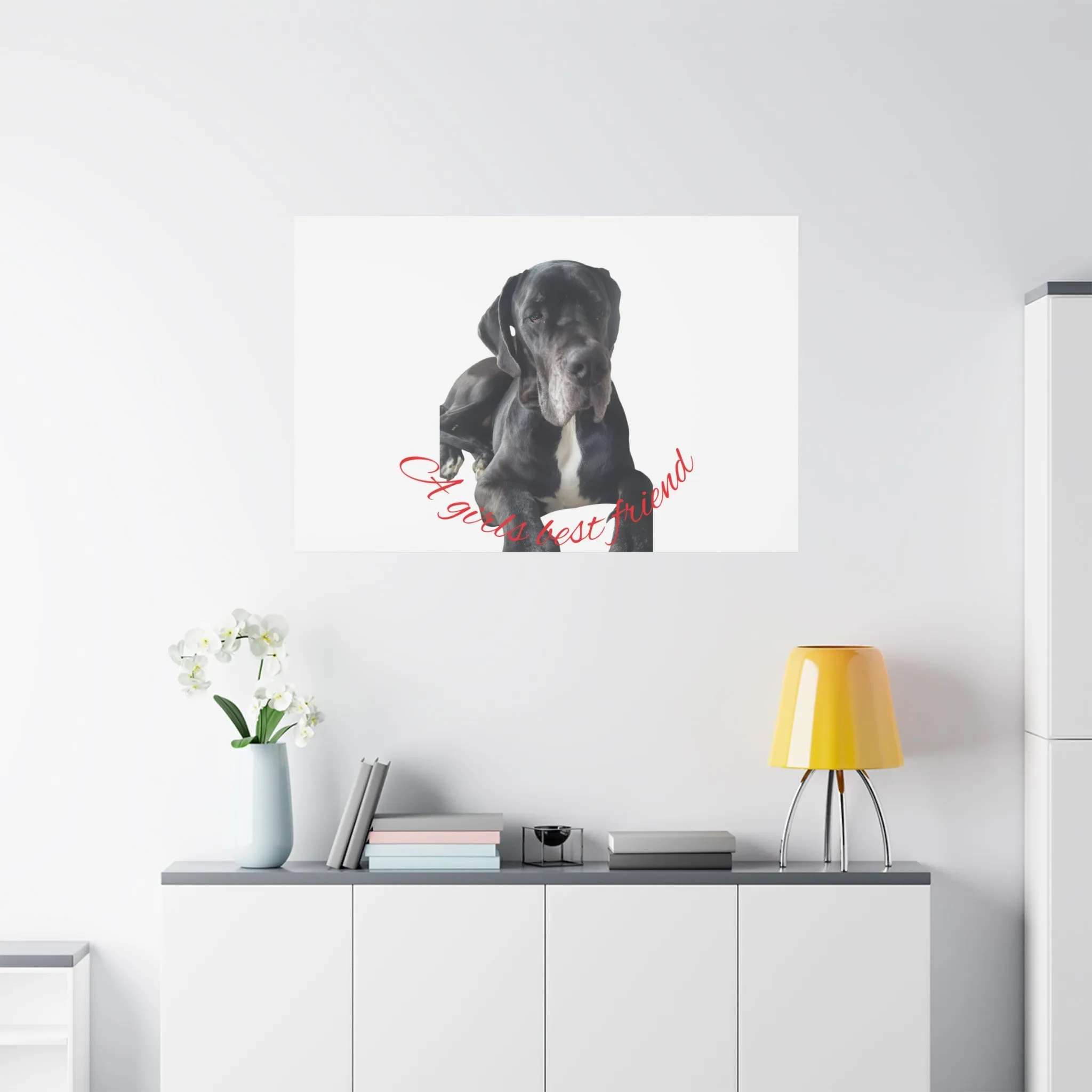 Personalized Dog Portrait Canvas Art - Custom Matte Wall Decor
