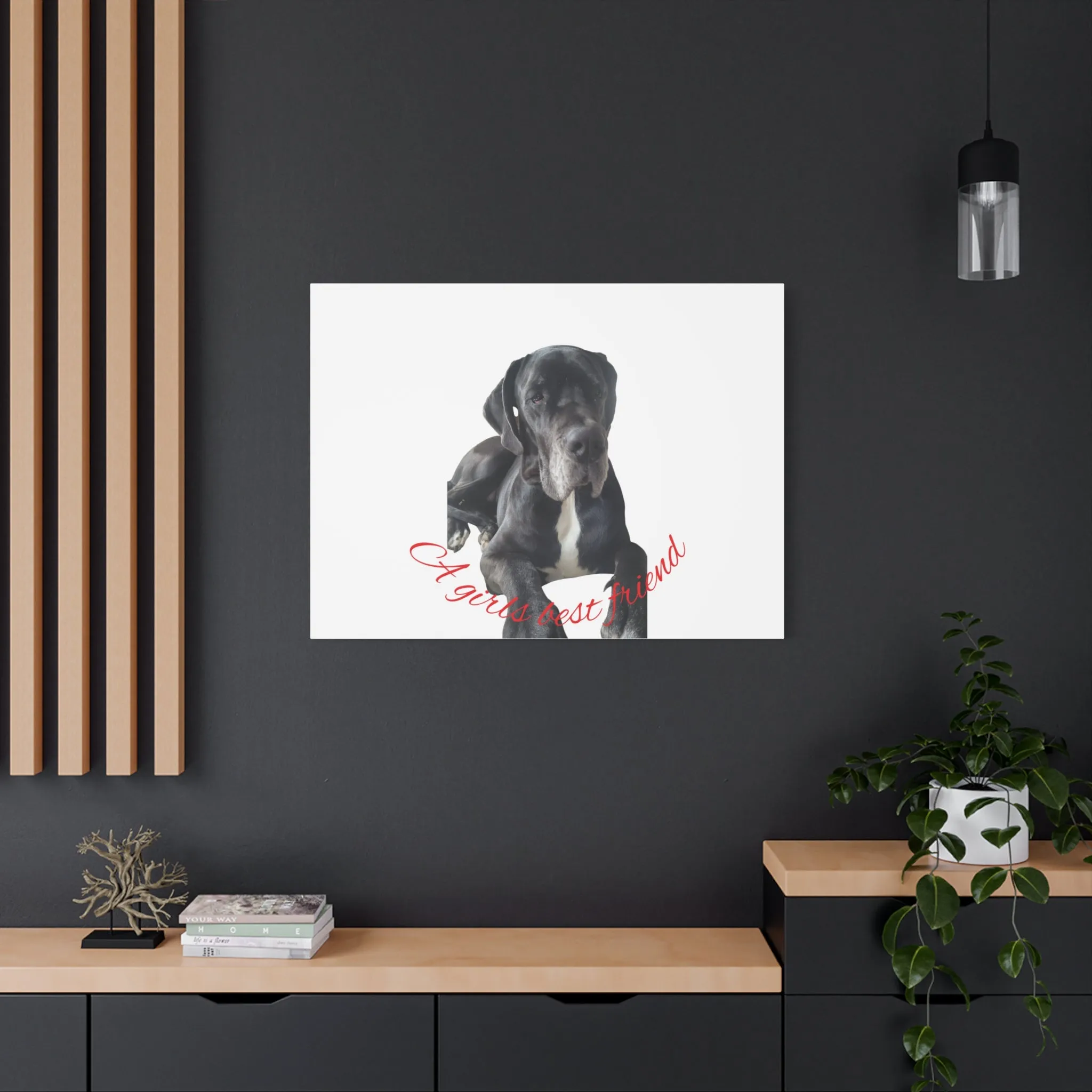 Personalized Dog Portrait Canvas Art - Custom Matte Wall Decor