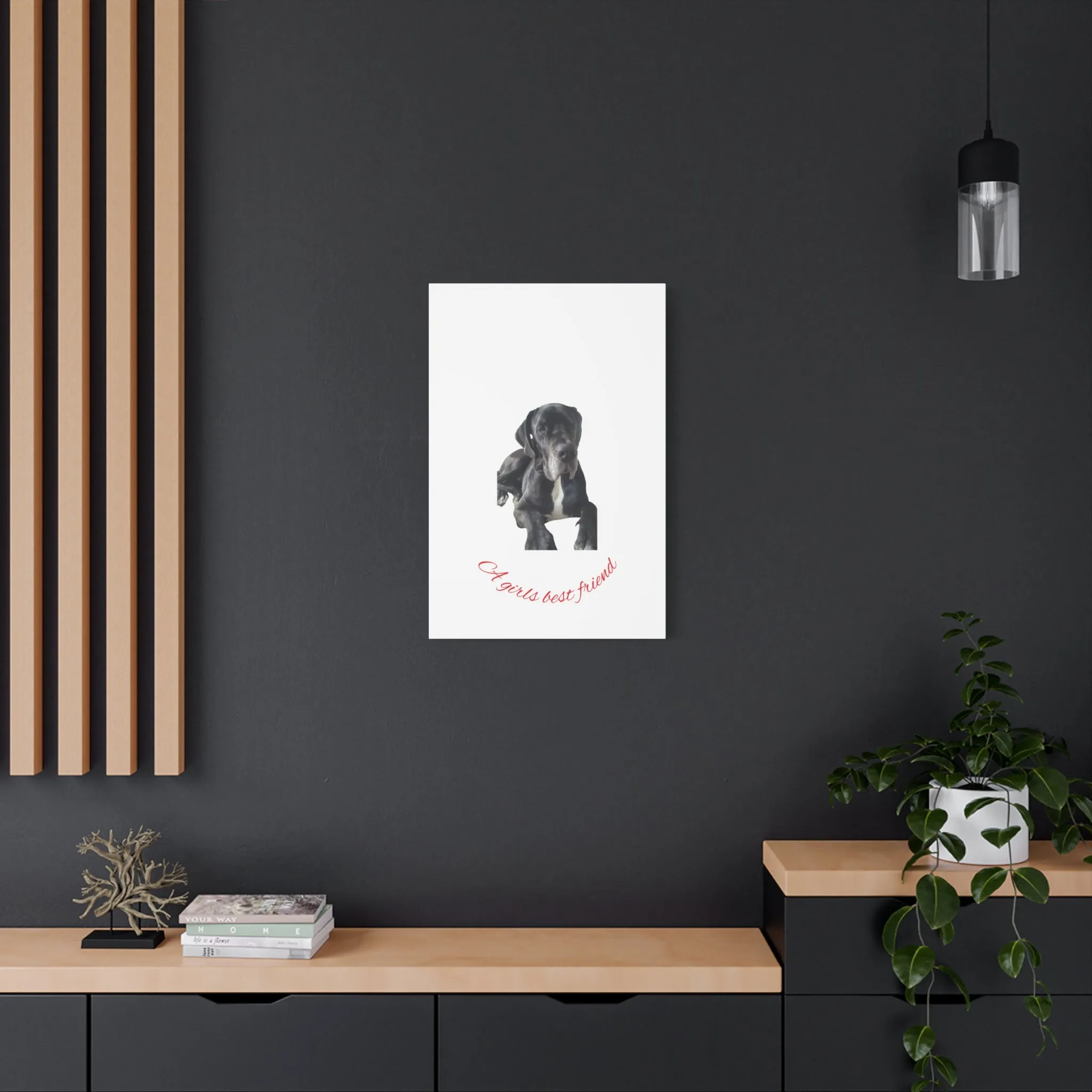 Personalized Dog Portrait Canvas Art - Custom Matte Wall Decor