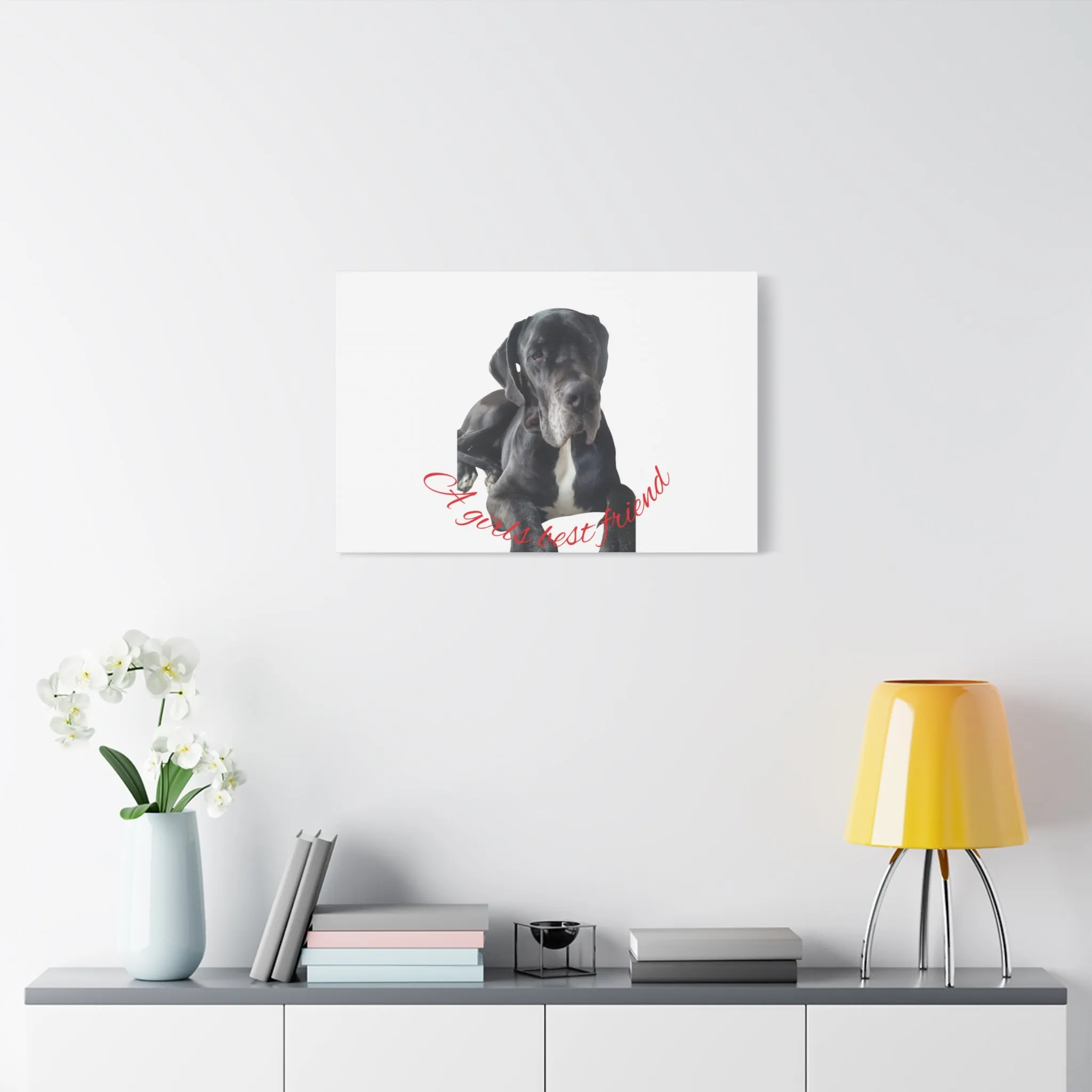 Personalized Dog Portrait Canvas Art - Custom Matte Wall Decor
