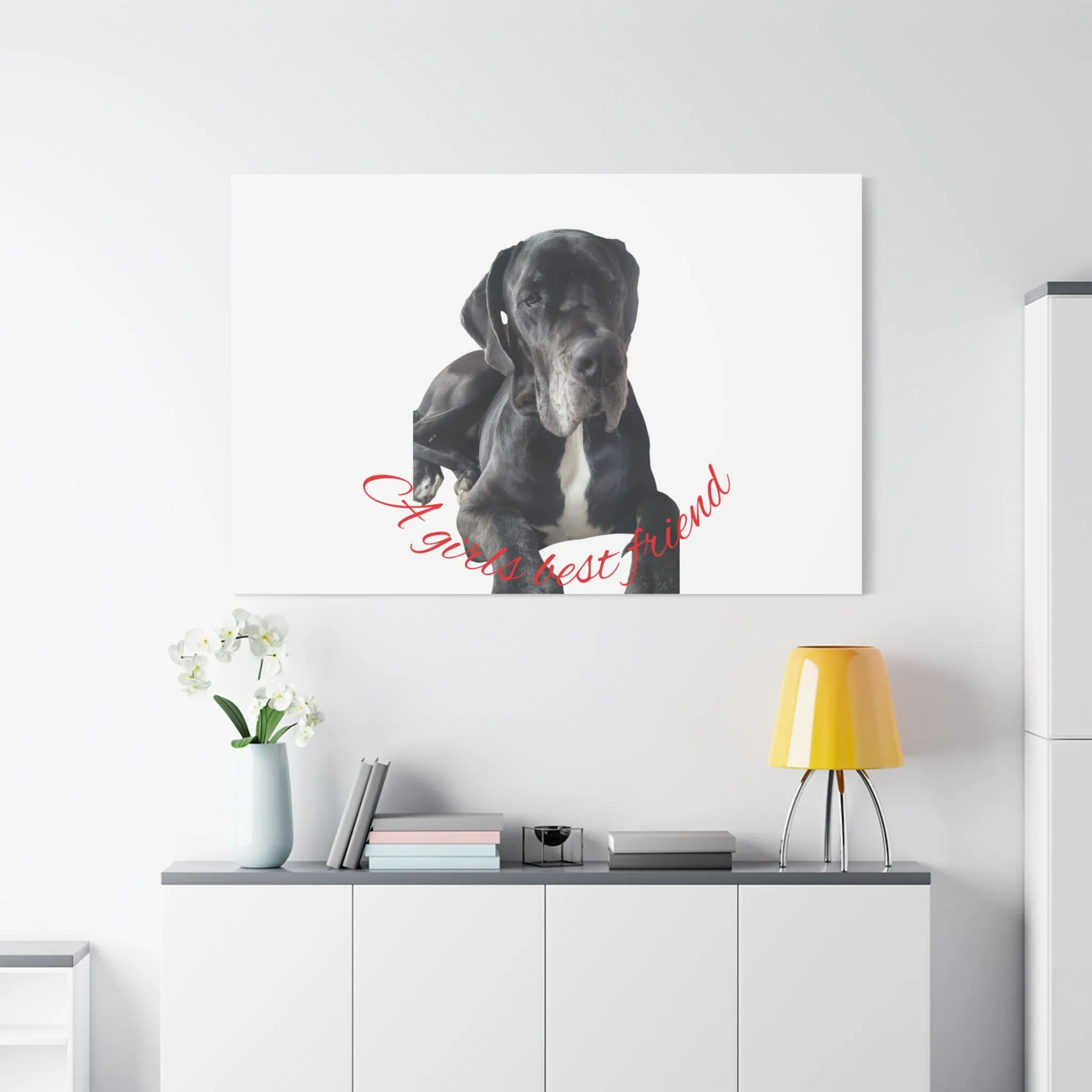 Personalized Dog Portrait Canvas Art - Custom Matte Wall Decor