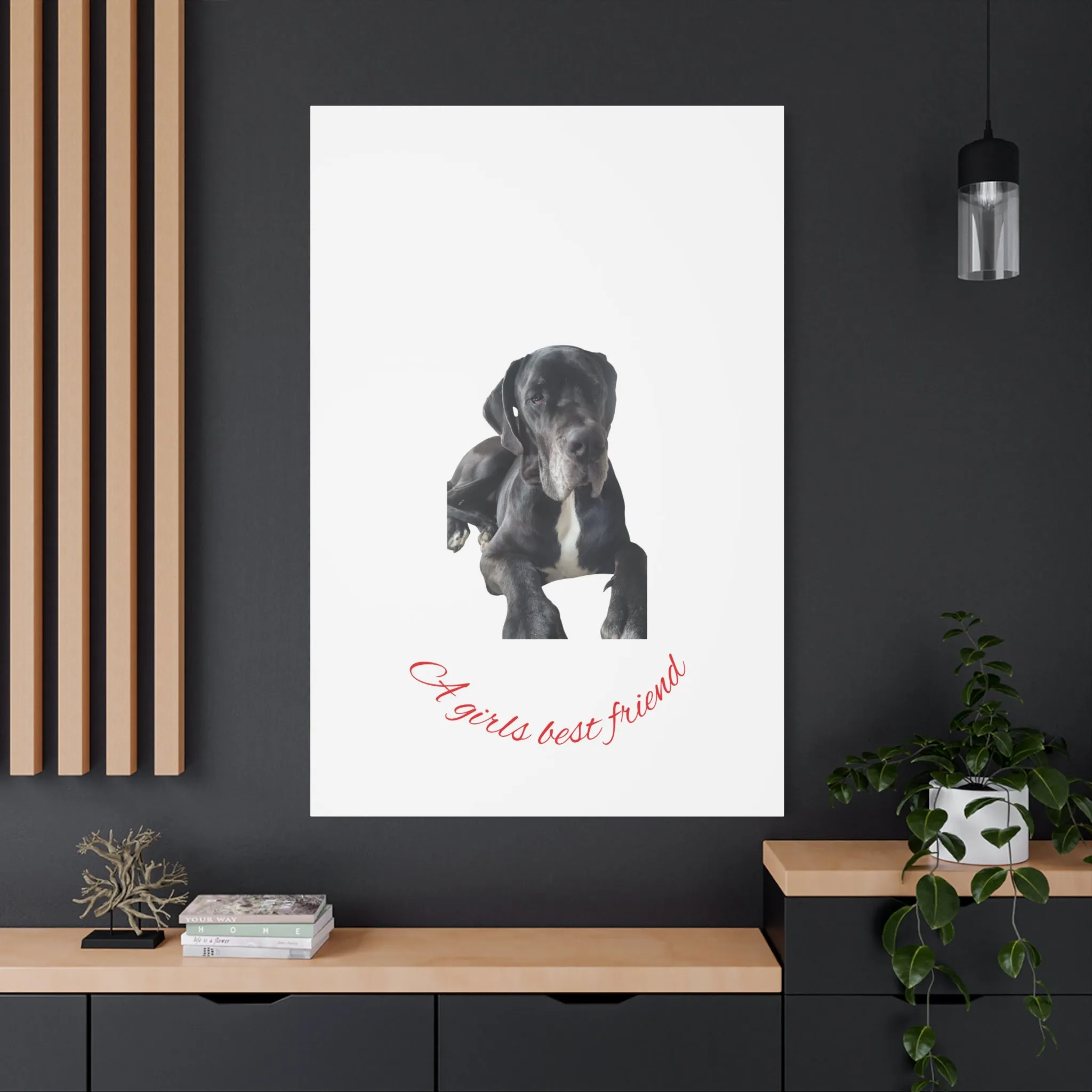 Personalized Dog Portrait Canvas Art - Custom Matte Wall Decor
