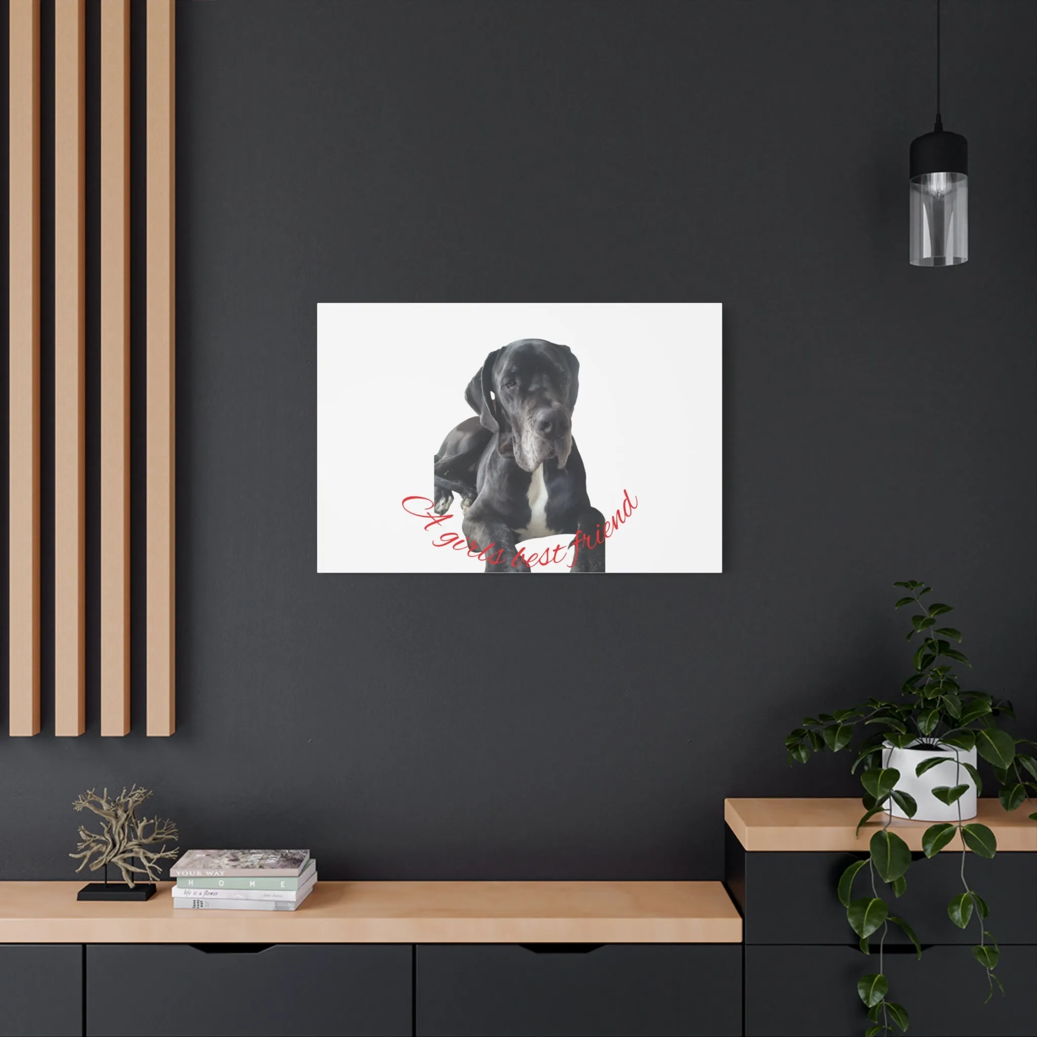 Personalized Dog Portrait Canvas Art - Custom Matte Wall Decor
