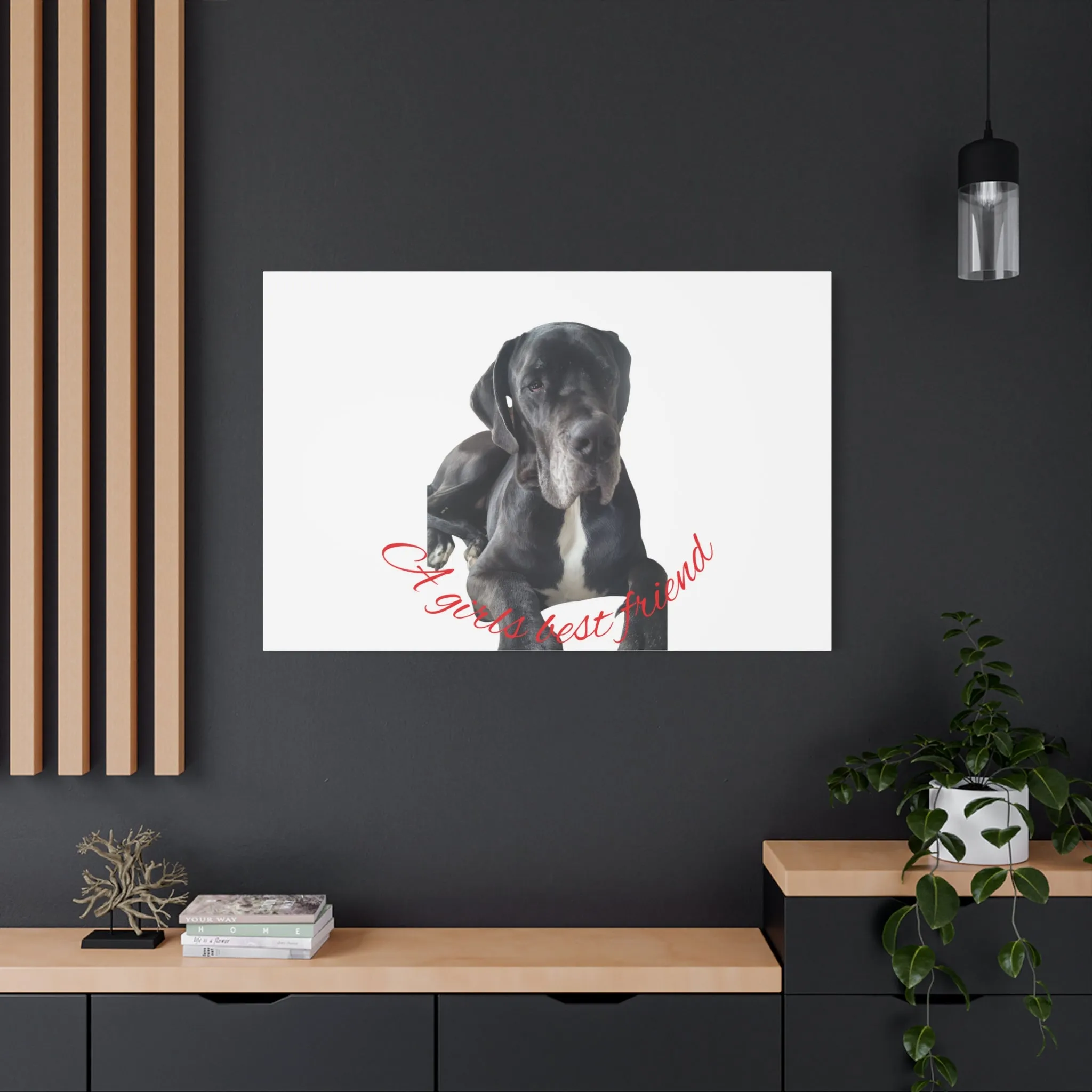 Personalized Dog Portrait Canvas Art - Custom Matte Wall Decor
