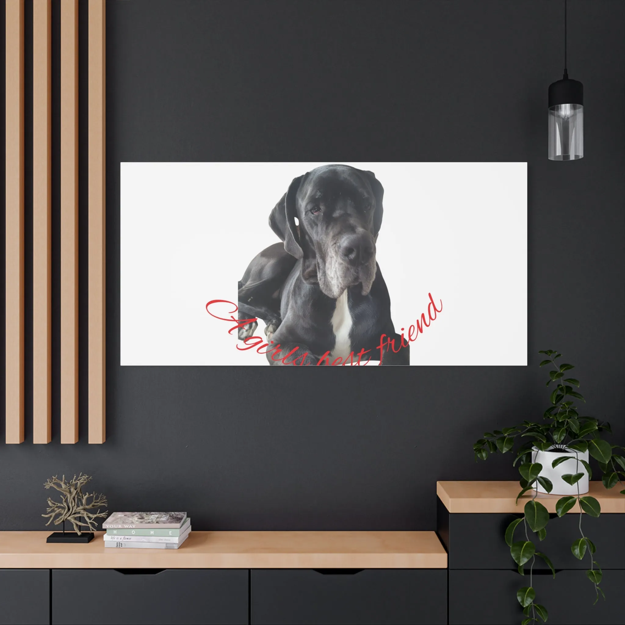 Personalized Dog Portrait Canvas Art - Custom Matte Wall Decor