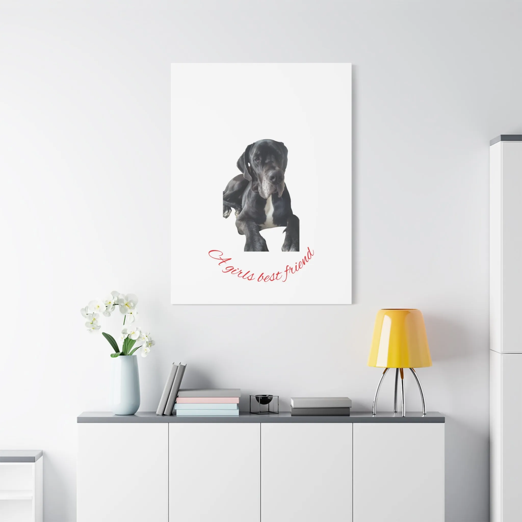 Personalized Dog Portrait Canvas Art - Custom Matte Wall Decor