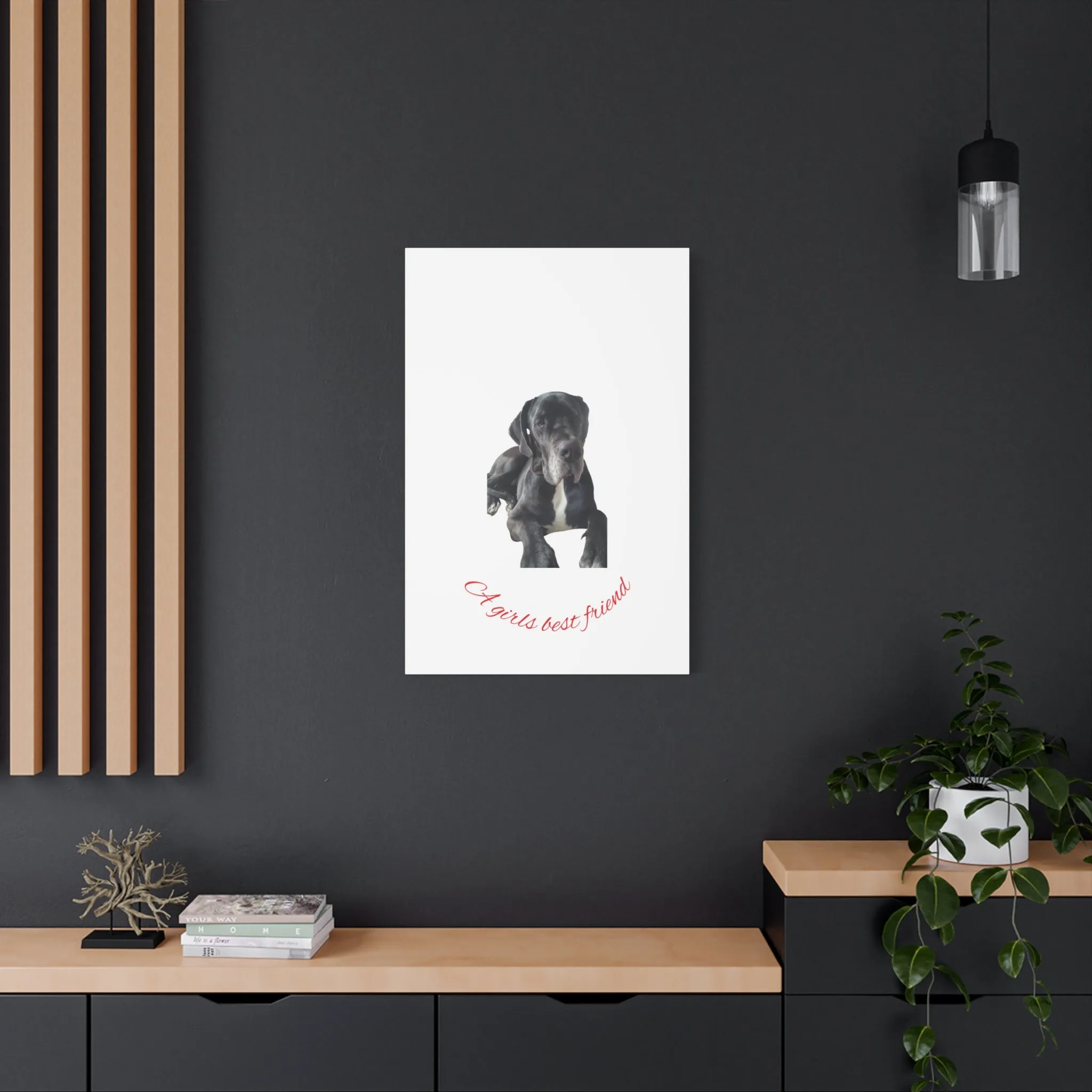 Personalized Dog Portrait Canvas Art - Custom Matte Wall Decor
