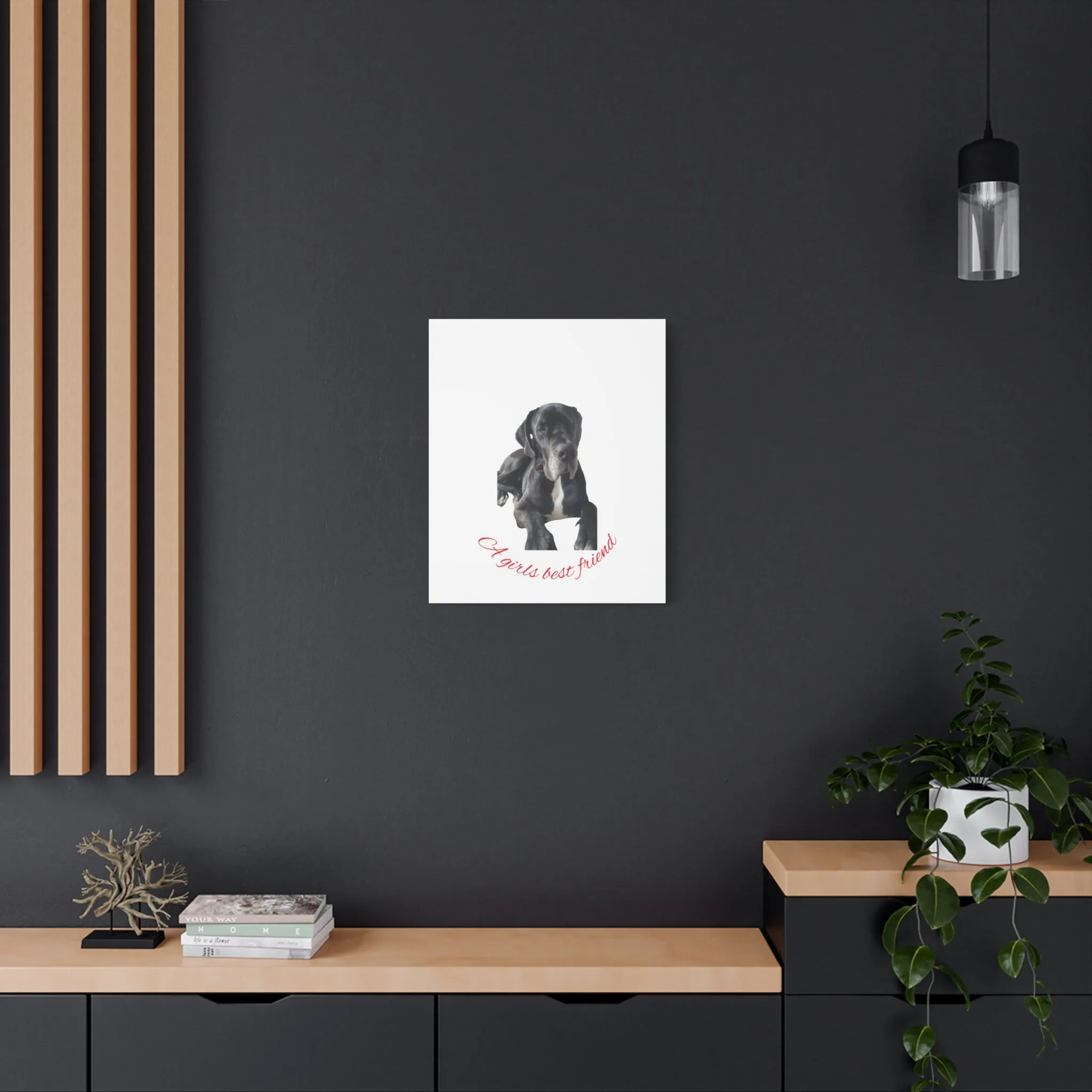 Personalized Dog Portrait Canvas Art - Custom Matte Wall Decor