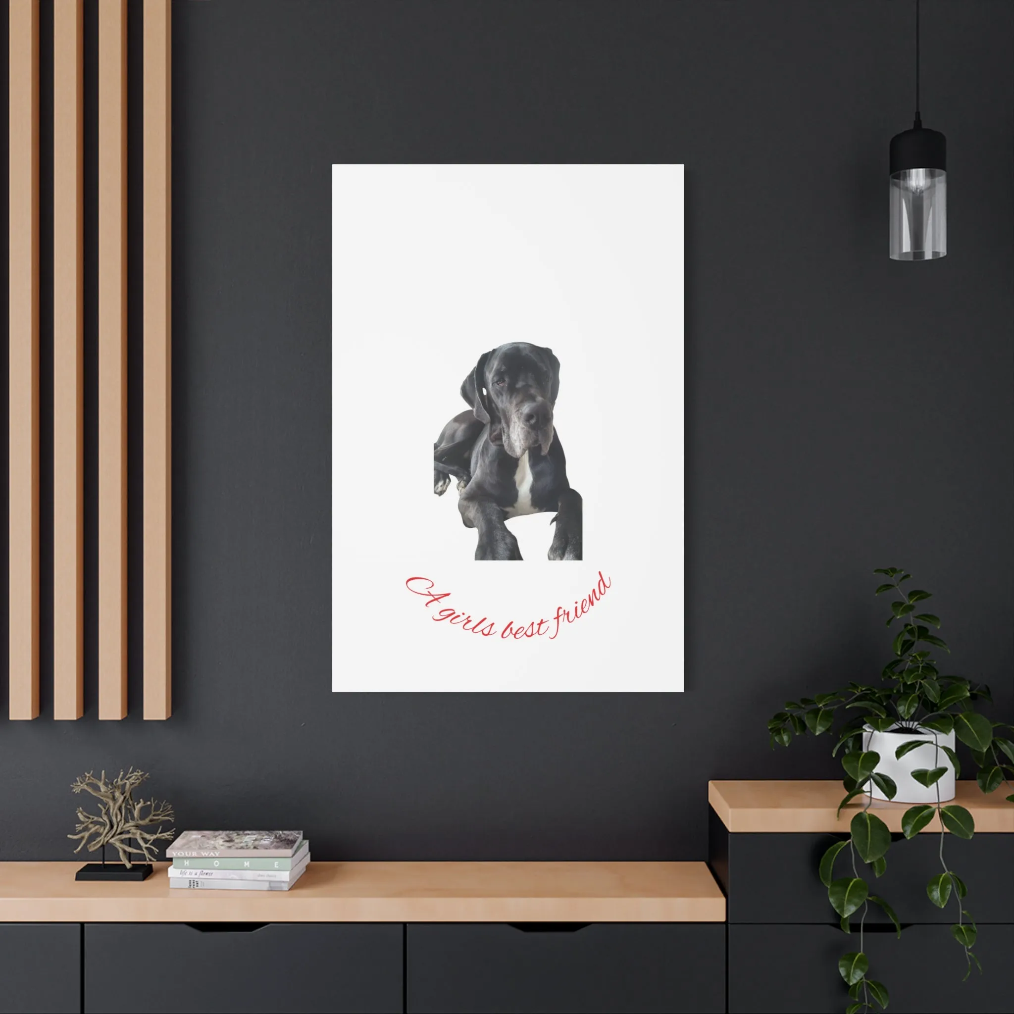 Personalized Dog Portrait Canvas Art - Custom Matte Wall Decor